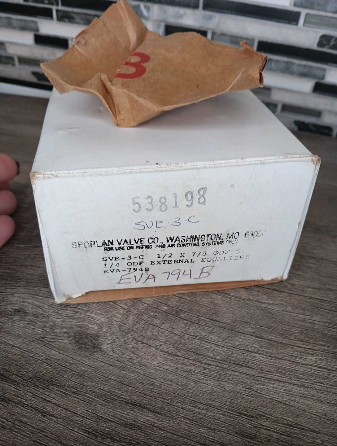 Expansion Valve SVE 3-C 1/2 x 7/8 ODF 5′ 1/4 ODF External Equalizer NOS Sporlan