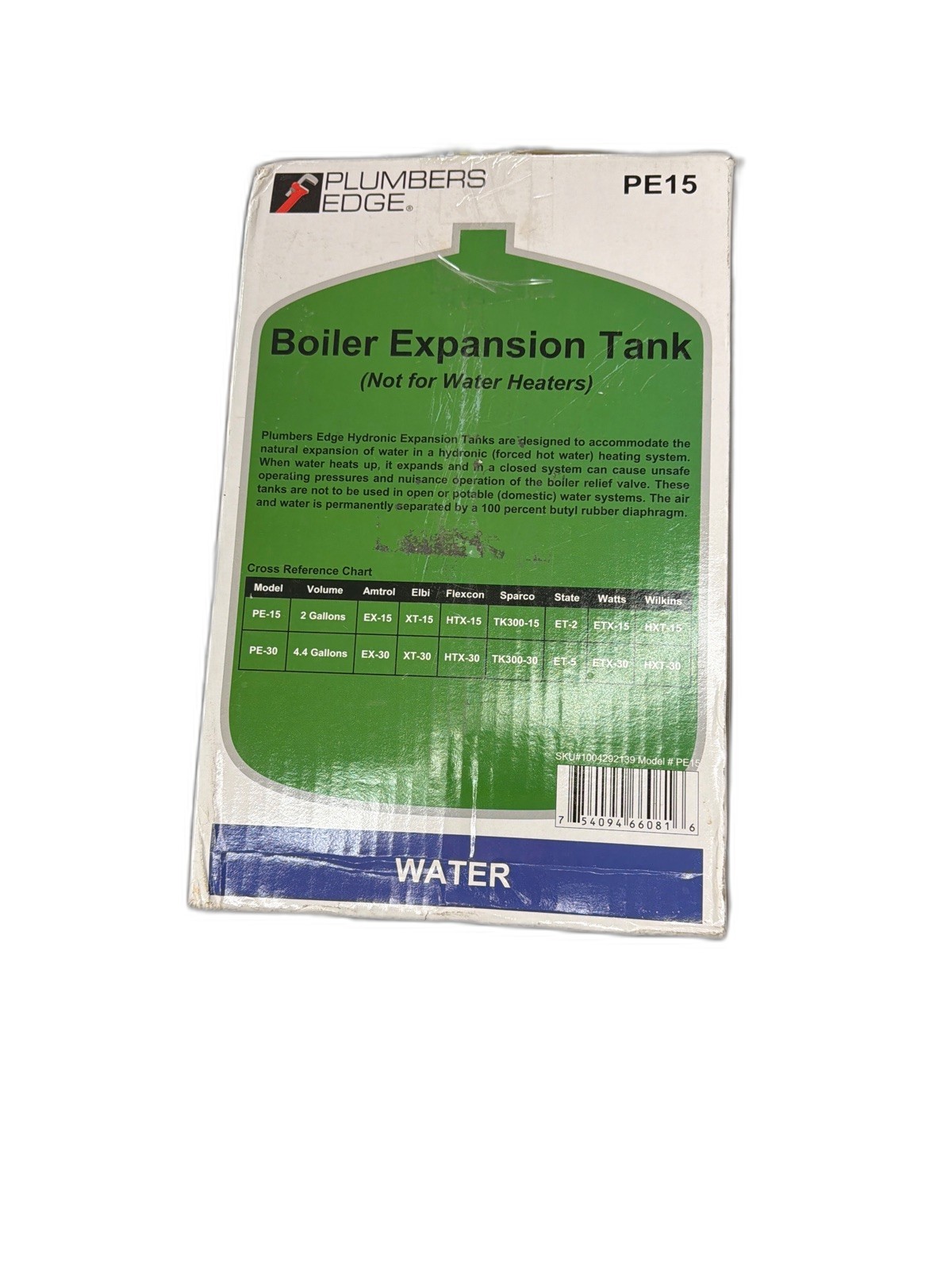 Plumbers Edge 15 Expansion Tank
