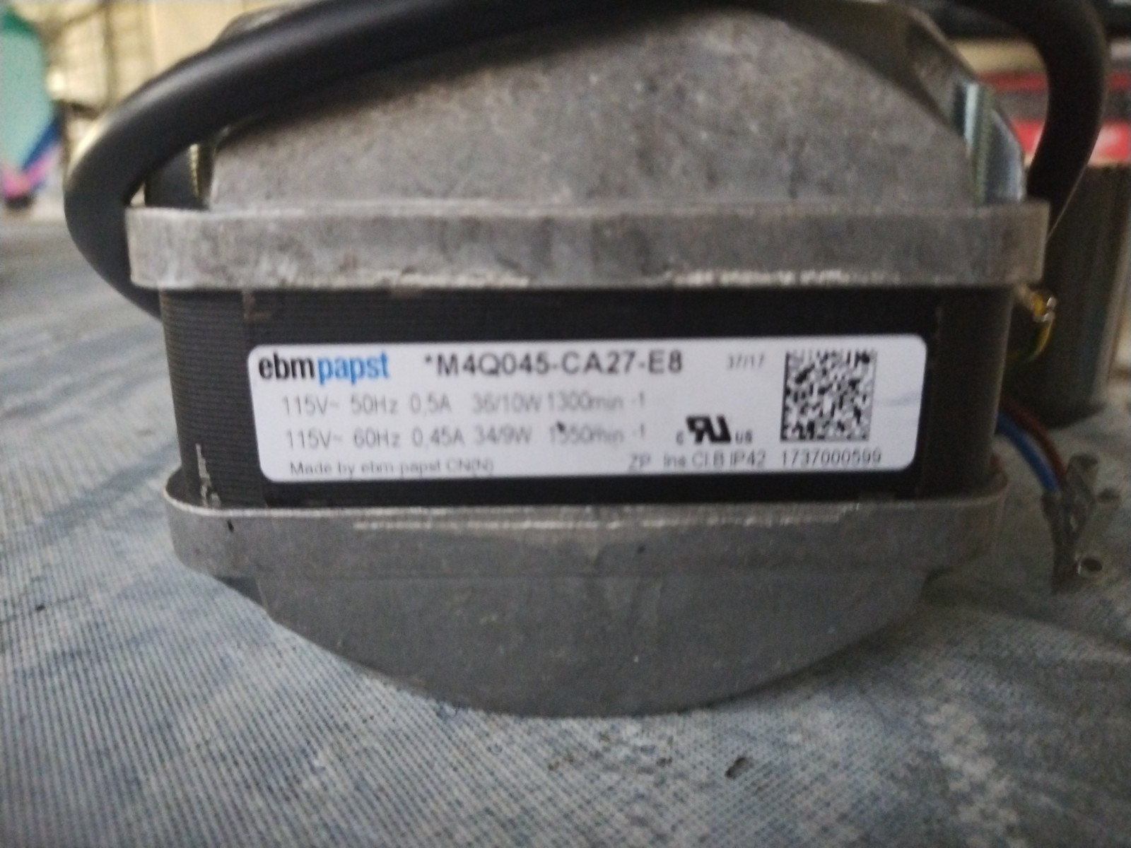 ebm papst M4Q045-CA27-E8 Blower Motor 115V 0.5/0.45A Aluminum Corded Electric