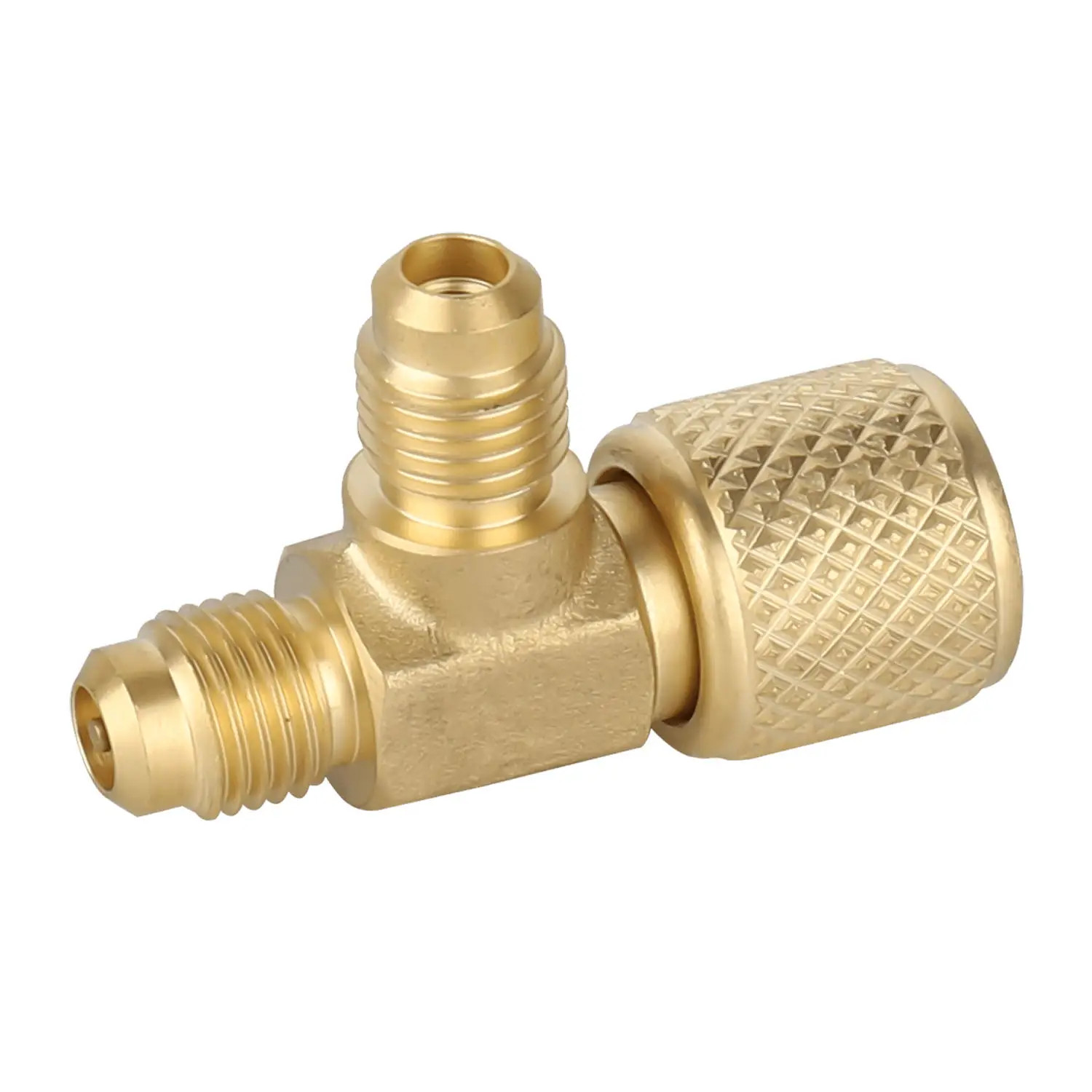 NAVAC F1030 Access Tee Connectors, 1/4 in. SAE-F with Depressor, 2 pc.