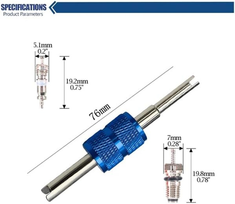 Air Conditioning Valve Core A/C R12 R134A Refrigeration Schrader Valve Cores