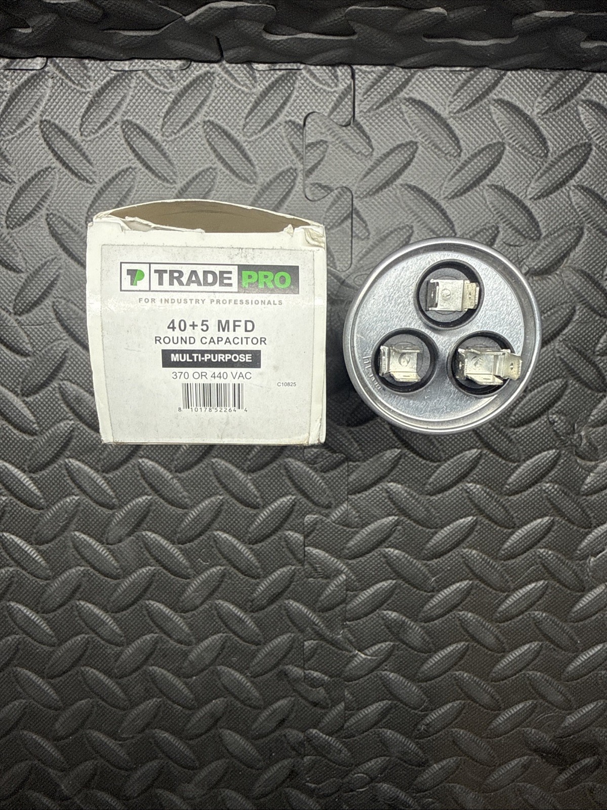 NEW 40+5 Mfd 440 Volt Round Run Capacitor Tradepro HEAVY-DUTY Tp-cap-40/5/440r