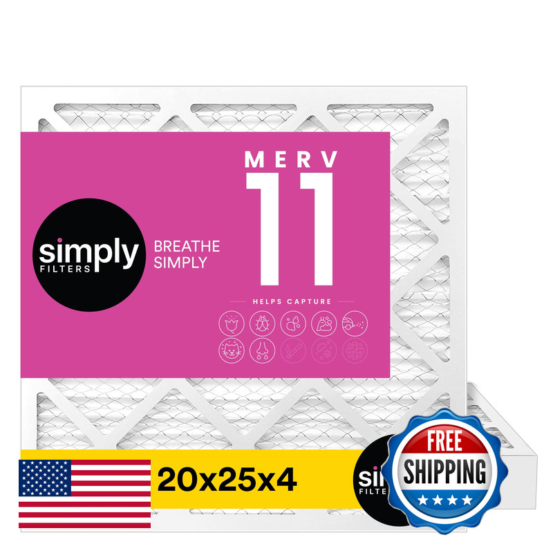 Simply 20X25X4 Air Filter Merv 11 2 Pack Furnace Air Filter For Hvac Actual