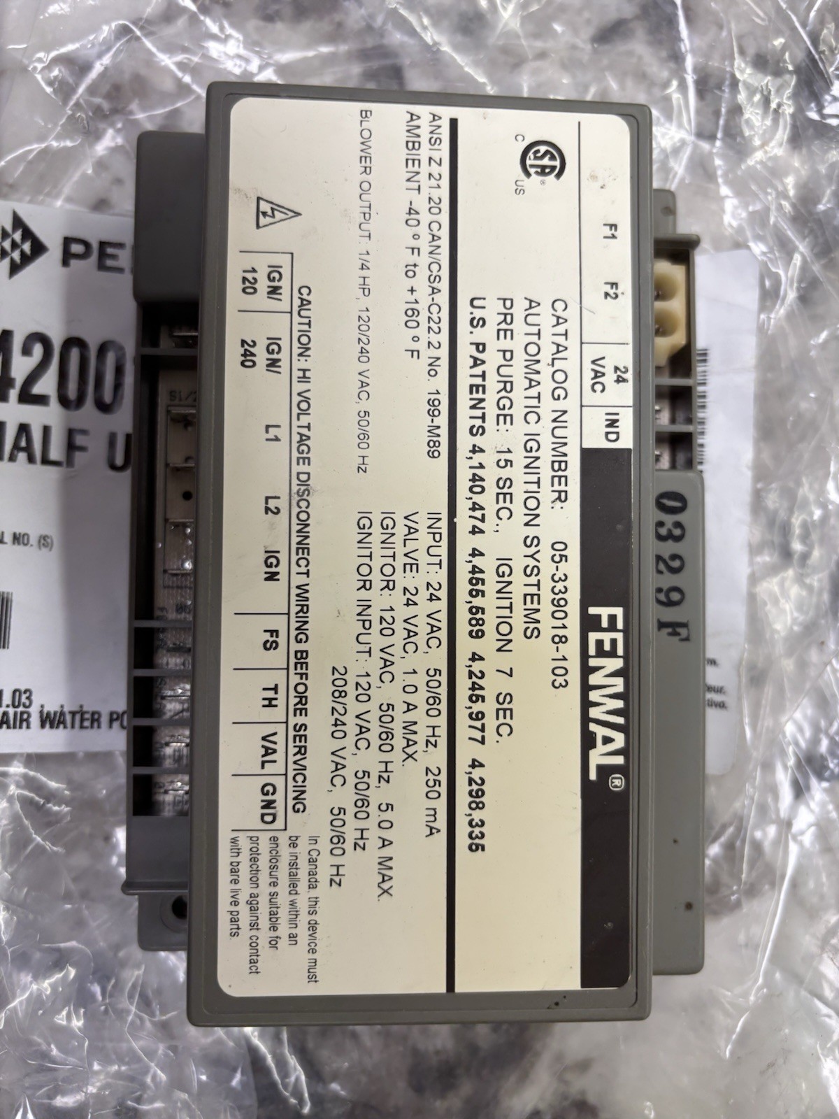 FENWAL 05-339018-103 Automatic Ignition Systems Control Module