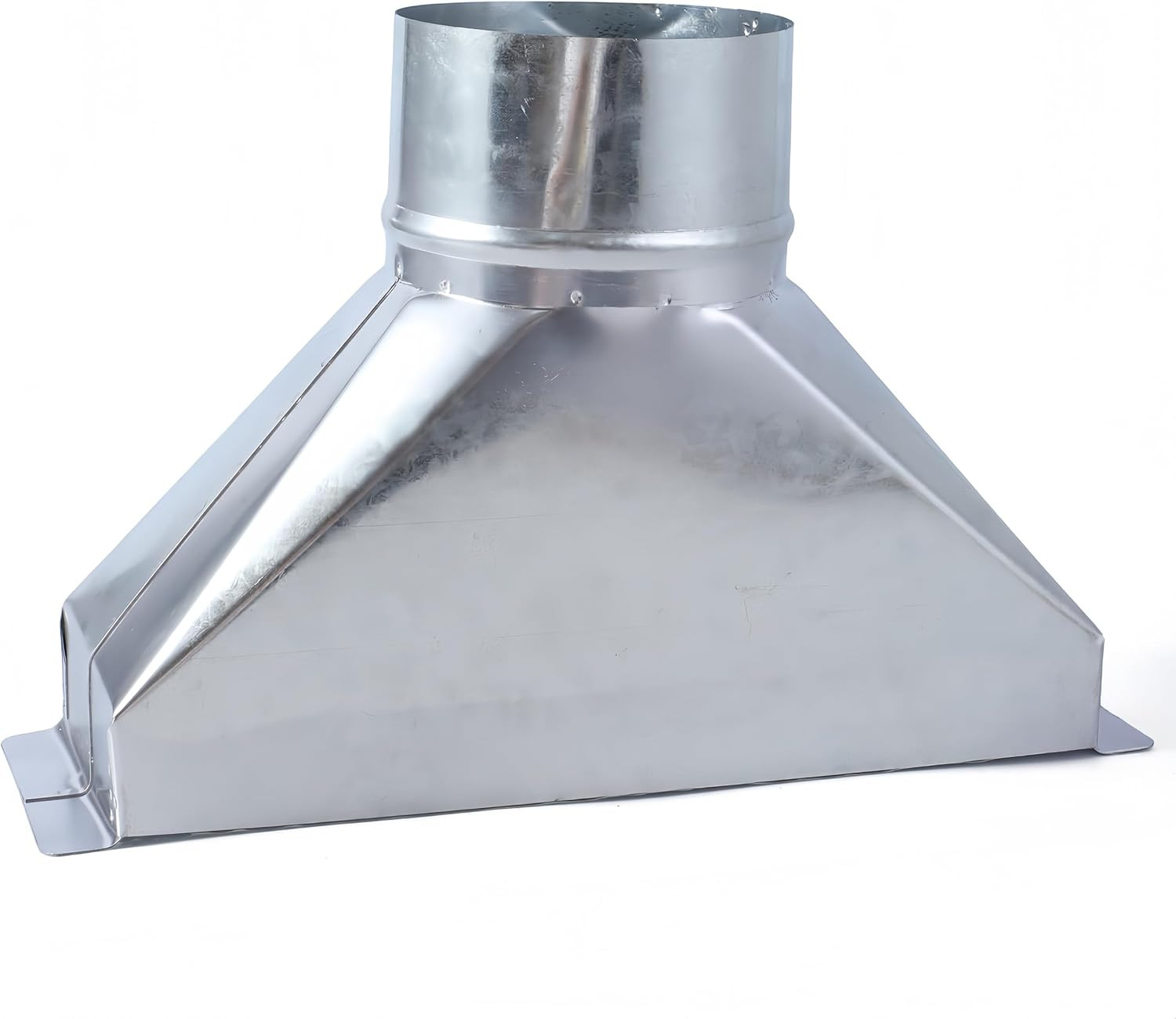 3 1/4-Inch X 10-Inch to 4-Inch Diameter Galvanized Rectangular to round Duct Tra