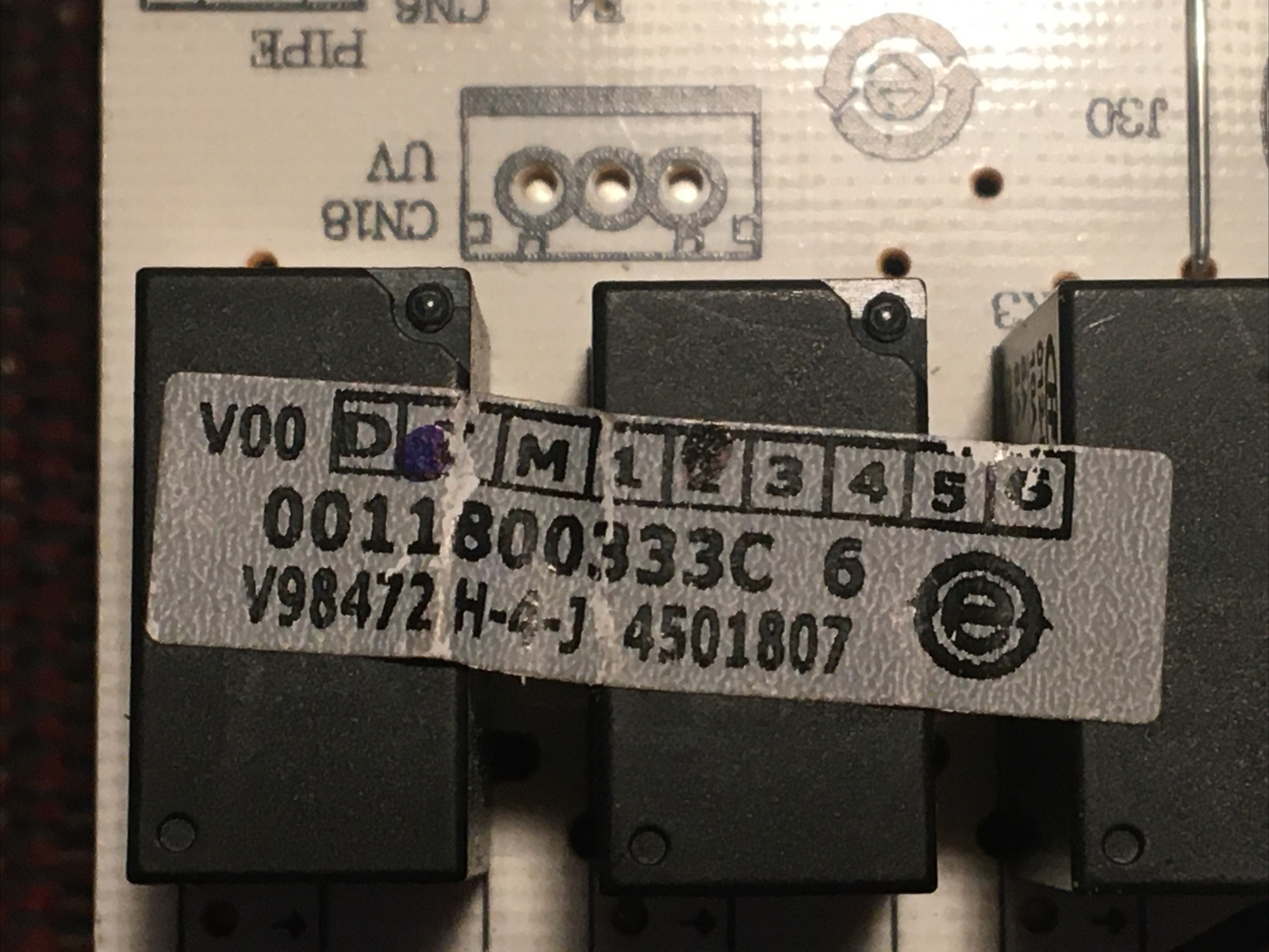 GE ac model: AHM06LWW1 Power Supply Board (V98472 H-4-J)