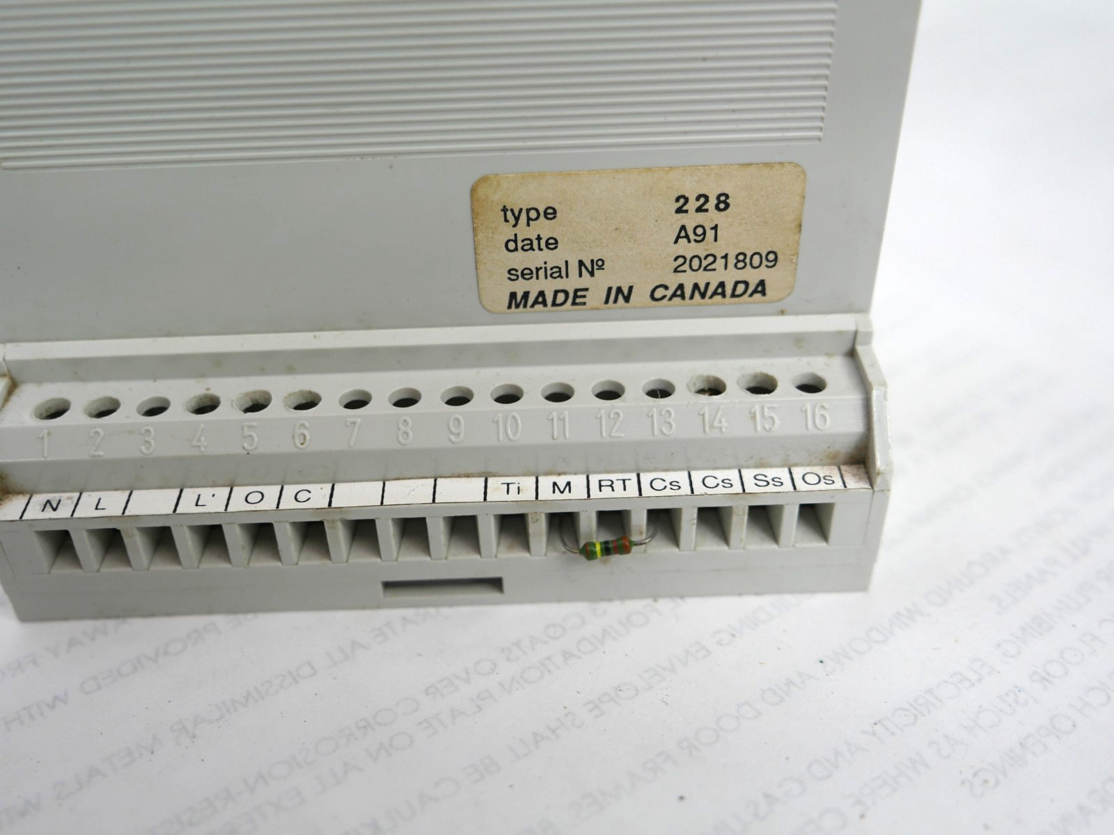 TEKMAR 228 MIXING VALVE CONTROL USED FOR PARTS SEE DESCRIPTION