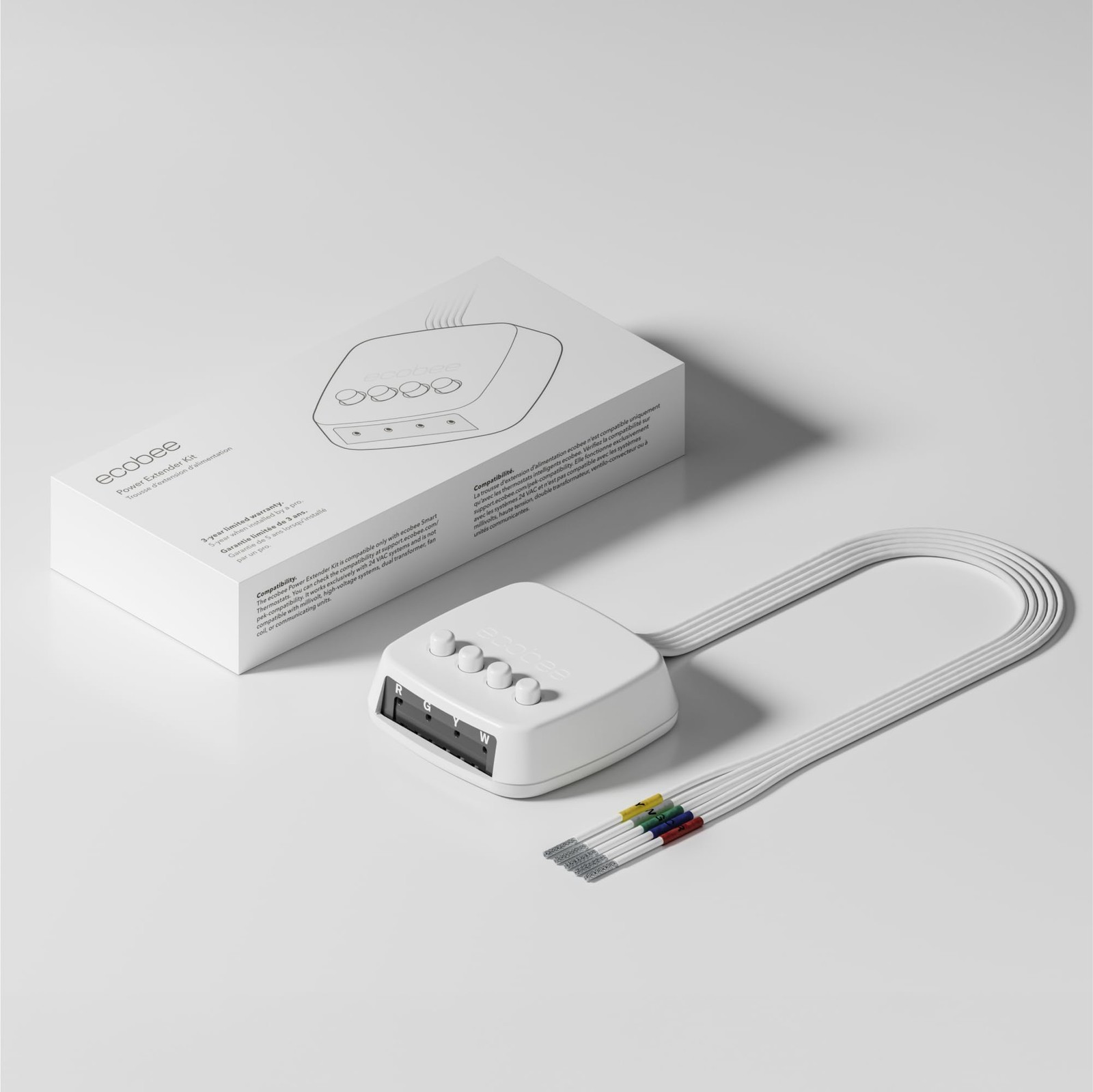 ecobee Power Extender Kit C-Wire Adapter-ecobee Smart Thermostat White