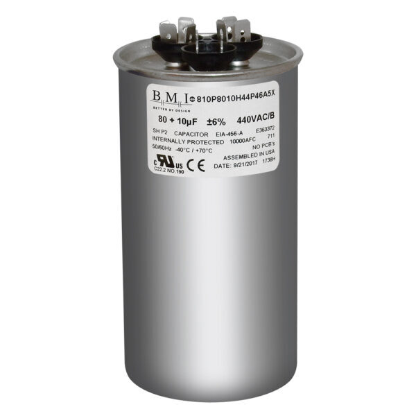 80/10 uf MFD 370 440 VAC Run Capacitor replaces GE Genteq Capcom C38010R C48010R