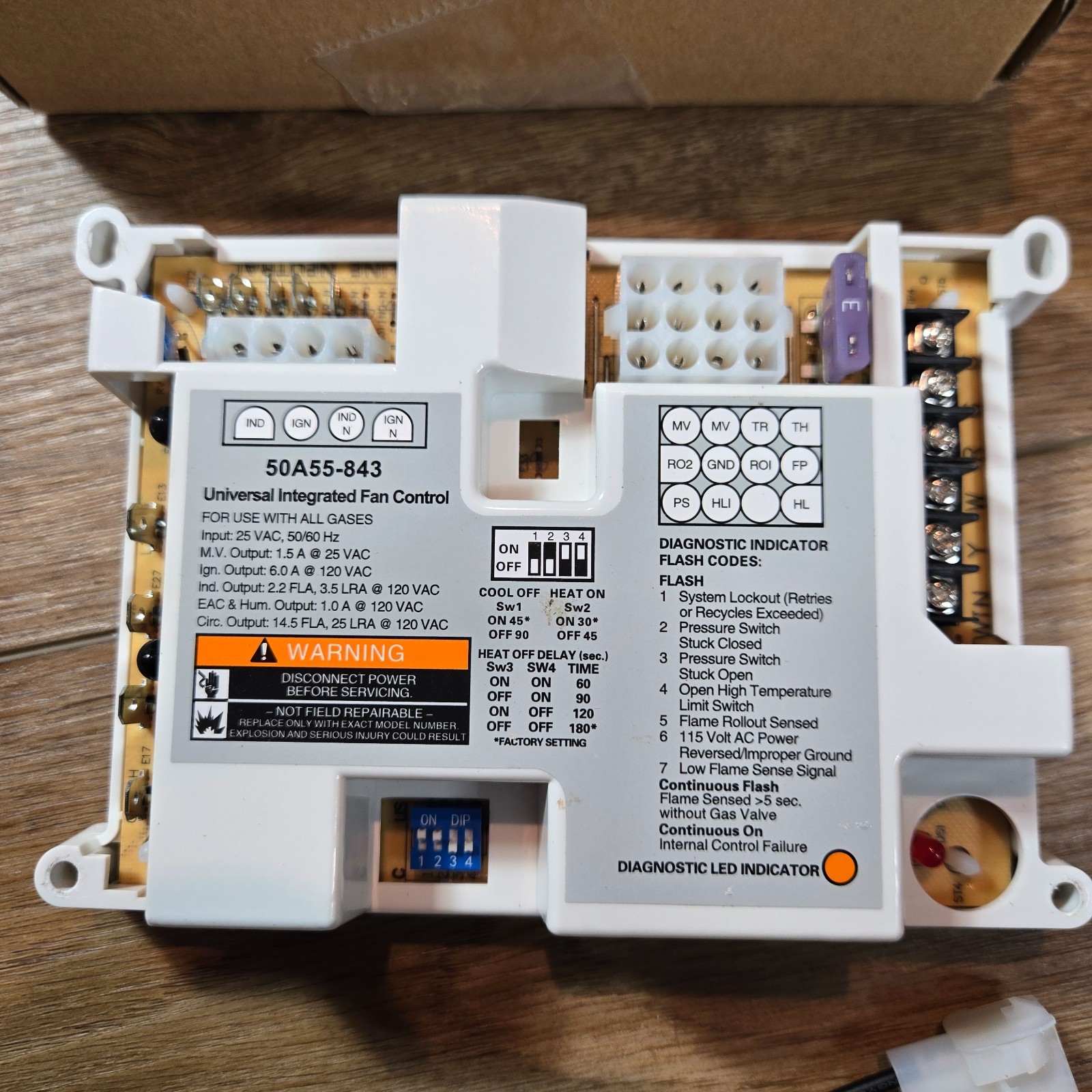 50A55-843 Universal Integrated Furnace Control for White Rodgers