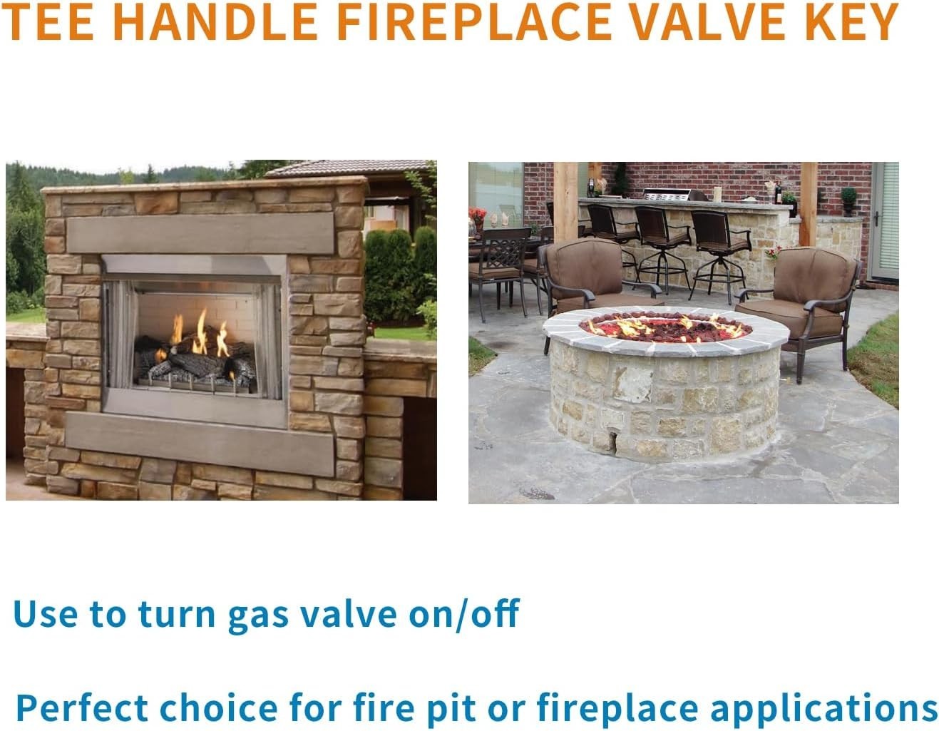 Durable 2-Pack Gas Valve Keys – Universal Fit for Fire Pits & Fireplaces