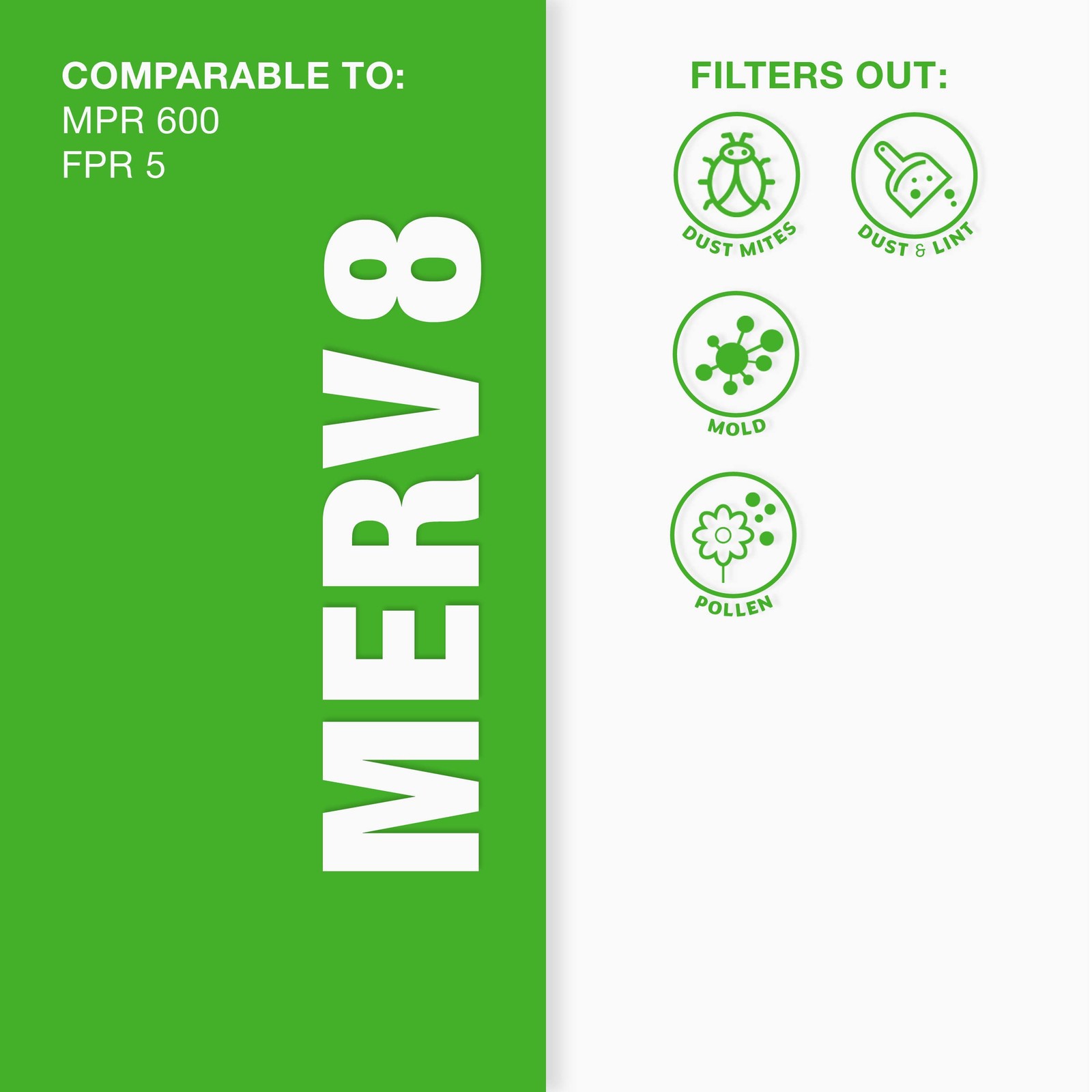 Aerostar 24x24x4 MERV 8 – 6 Count – High 6 (Pack of 1), White