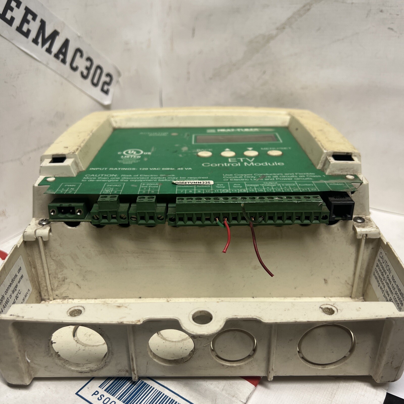 Heat Timer ETV Control Module / USED Heat~Timer Mixing Valve Control Box