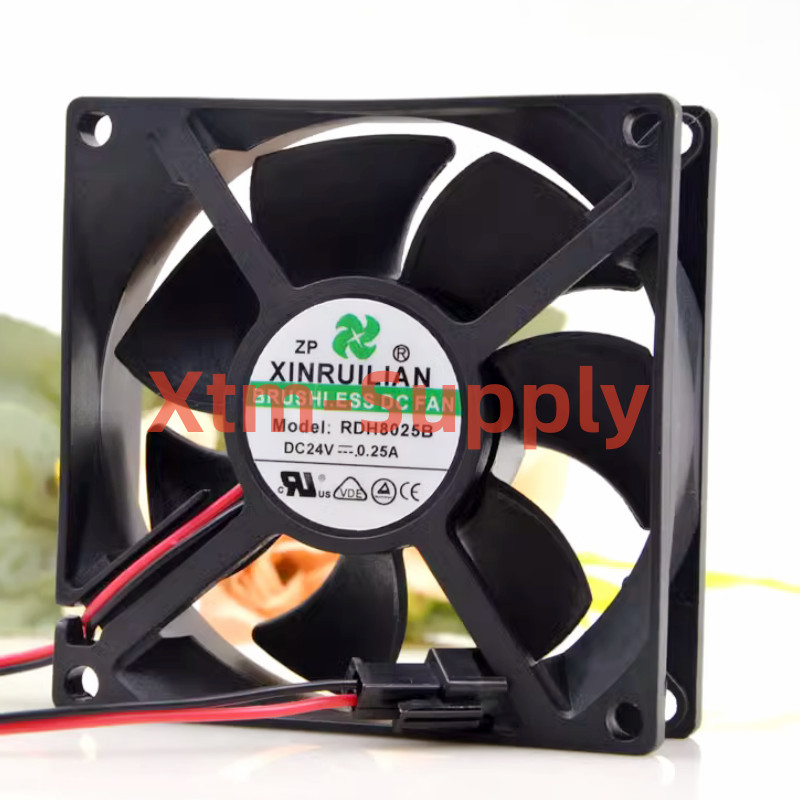 1pc RDH8025B 24V 0.25A 8CM 8025 2-pin double ball inverter silent cooling fan