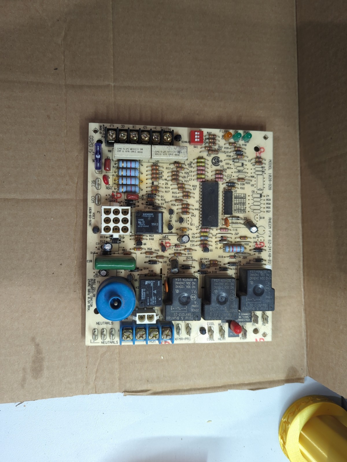 Rheem 1028-83-928A 1028-928 62-24140-02 Furnace OEM Control Board Tested