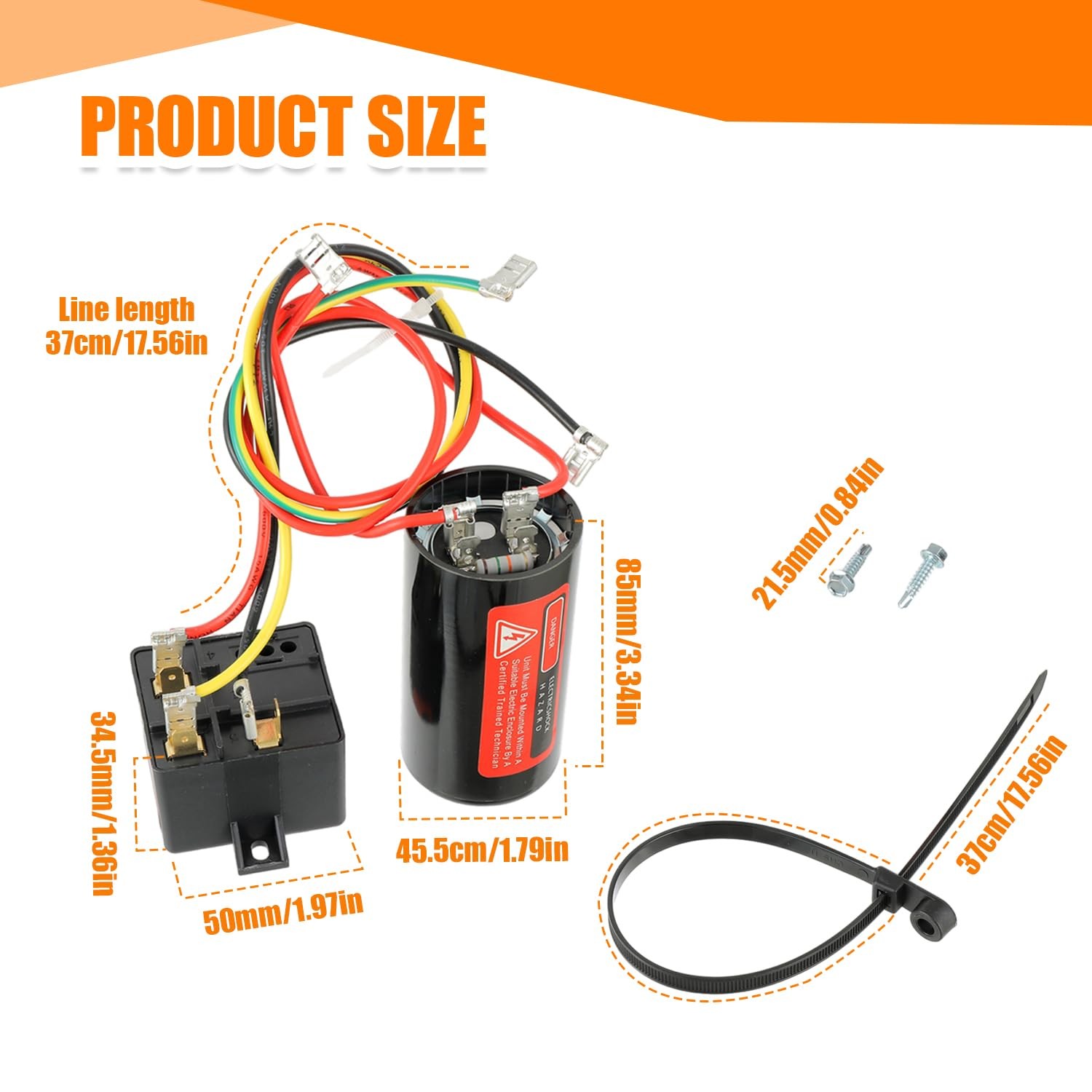 HUAREW CSR-U1 Hard Start Capacitor Kit, HVAC 5-2-1 Compressor Saver for 1 to…