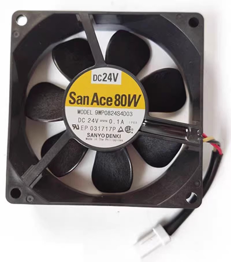 1PCS Sanyo 9WP0824S4D03 DC24V 0.1A 8CM 3-Pin Inverter Cooling Fan