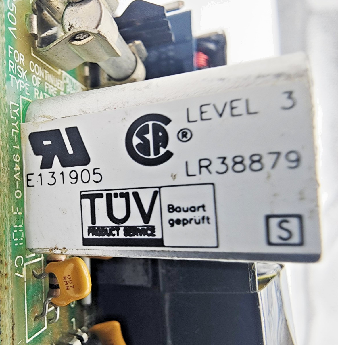 Tuv LR38879 Power Supply POWER SUPPLY 80-265VAC 50/60A 375W/VDC-MAX