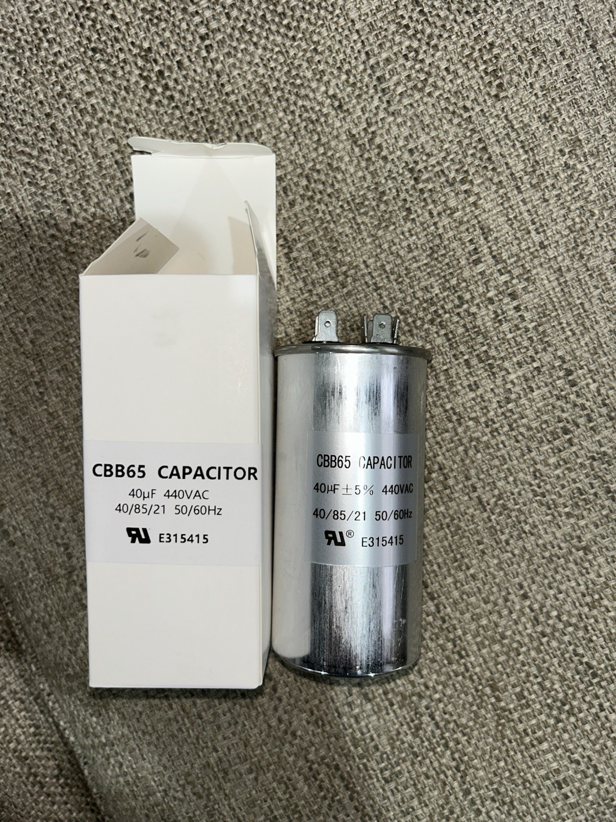 40 uF Run Capacitor 440VAC CBB65 Round HVAC A/C Compressor Capacitor NEW