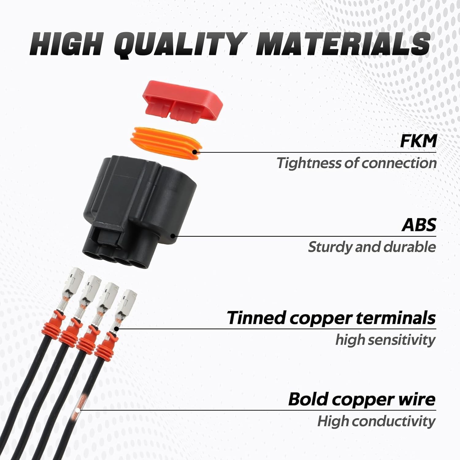 HVAC Blower Motor Resistor Connector Wire Harness Pigtail, AC Fan Blower Wire As