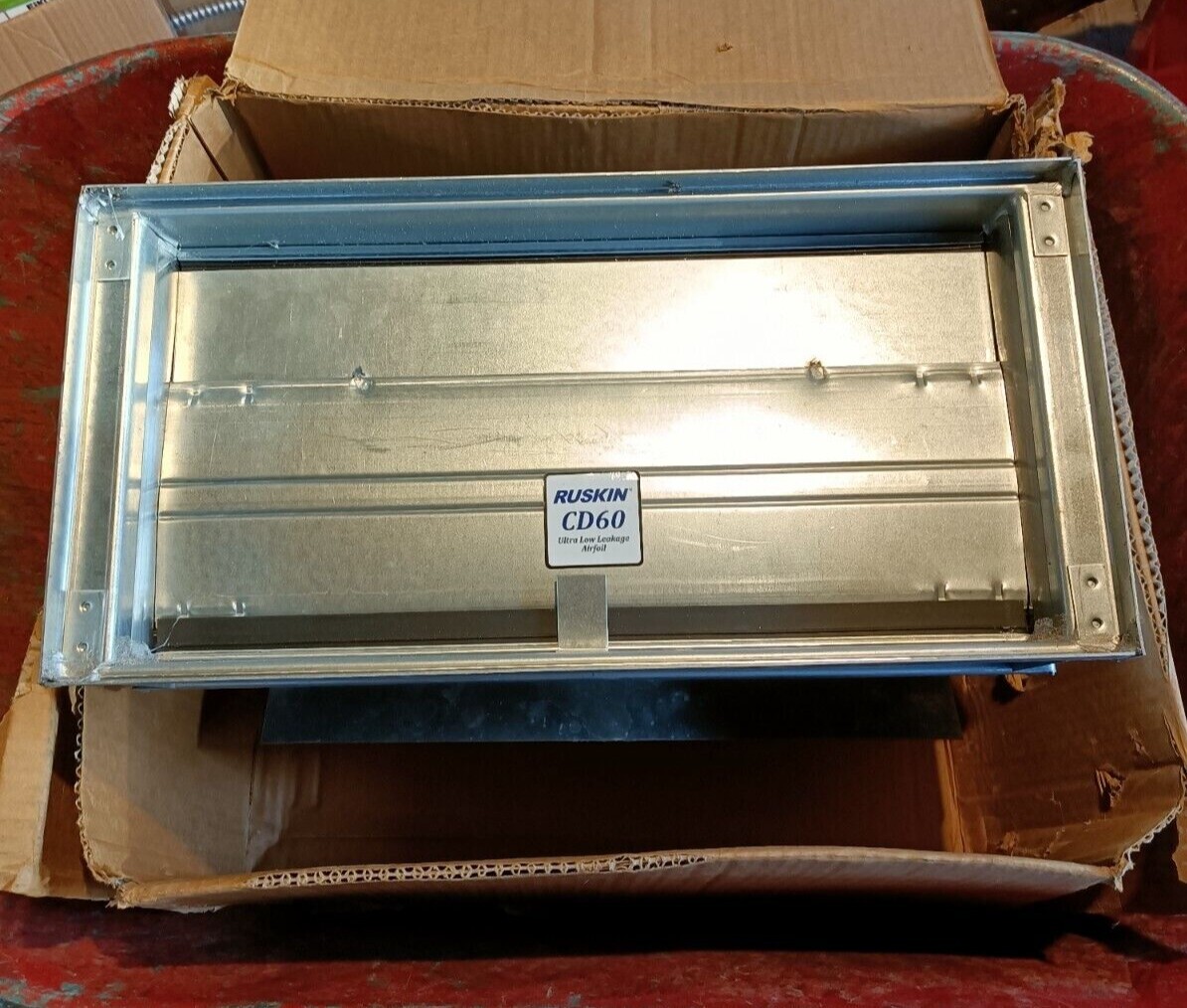 Ruskin CD60 Louver Damper 20″L x 10″H x 5″W Galvanized Steel Build