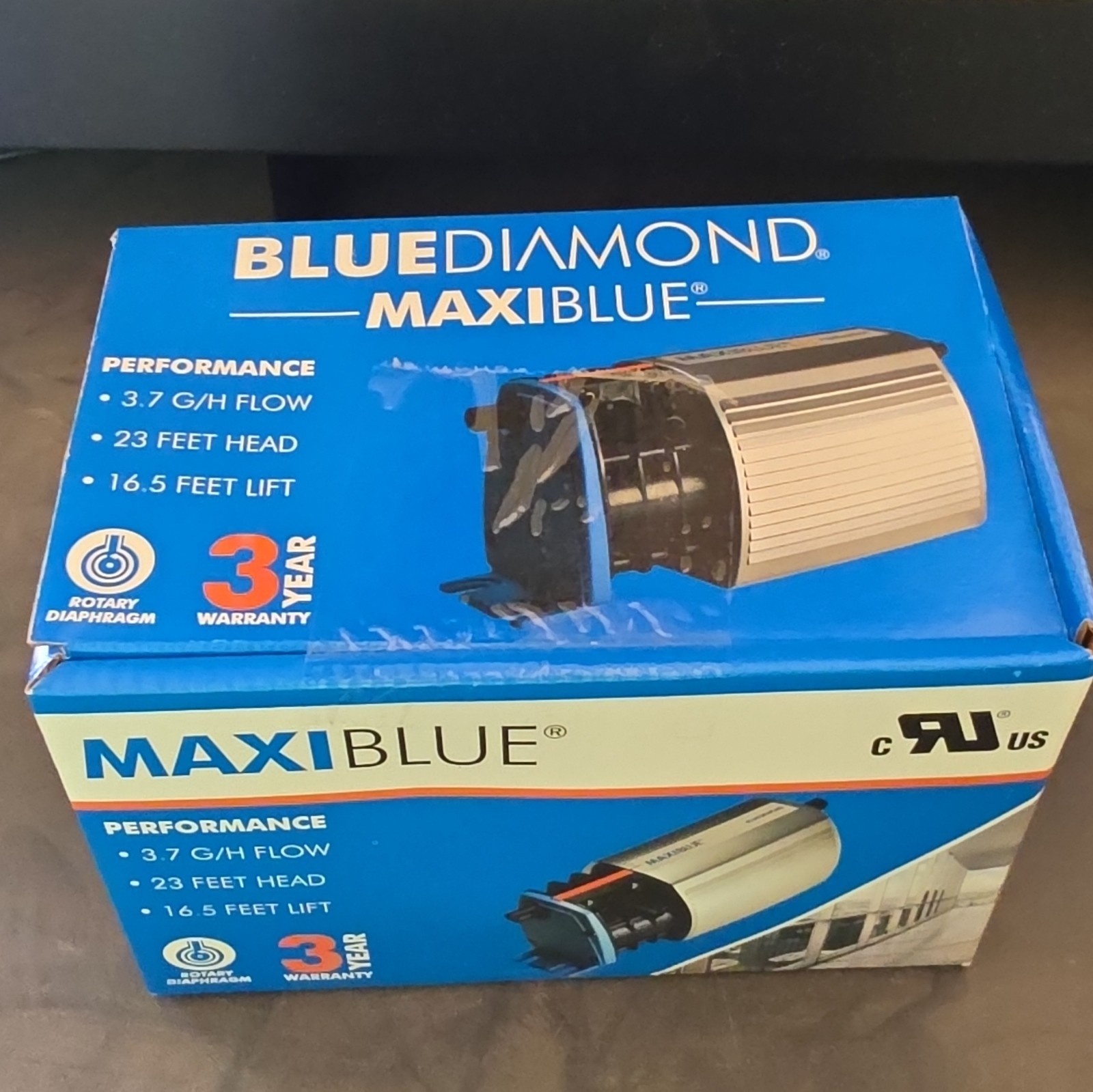 Blue Diamond MaxiBlue Reservoir Condensate Pump Rotary Diaphragm 208-230V