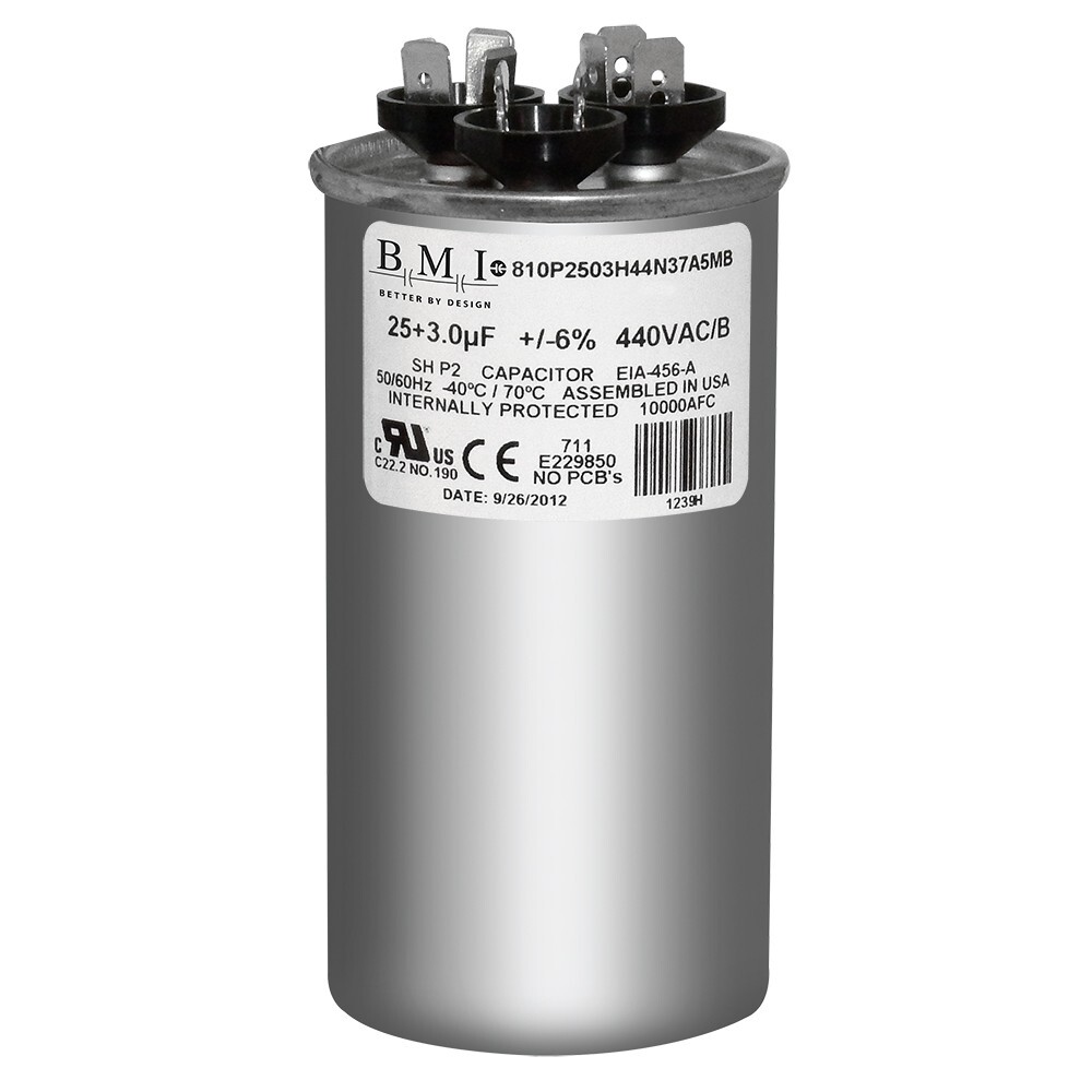 25/3 uf MFD 370 440 VAC Run Capacitor replaces GE Genteq Capcom C3253R C4253R