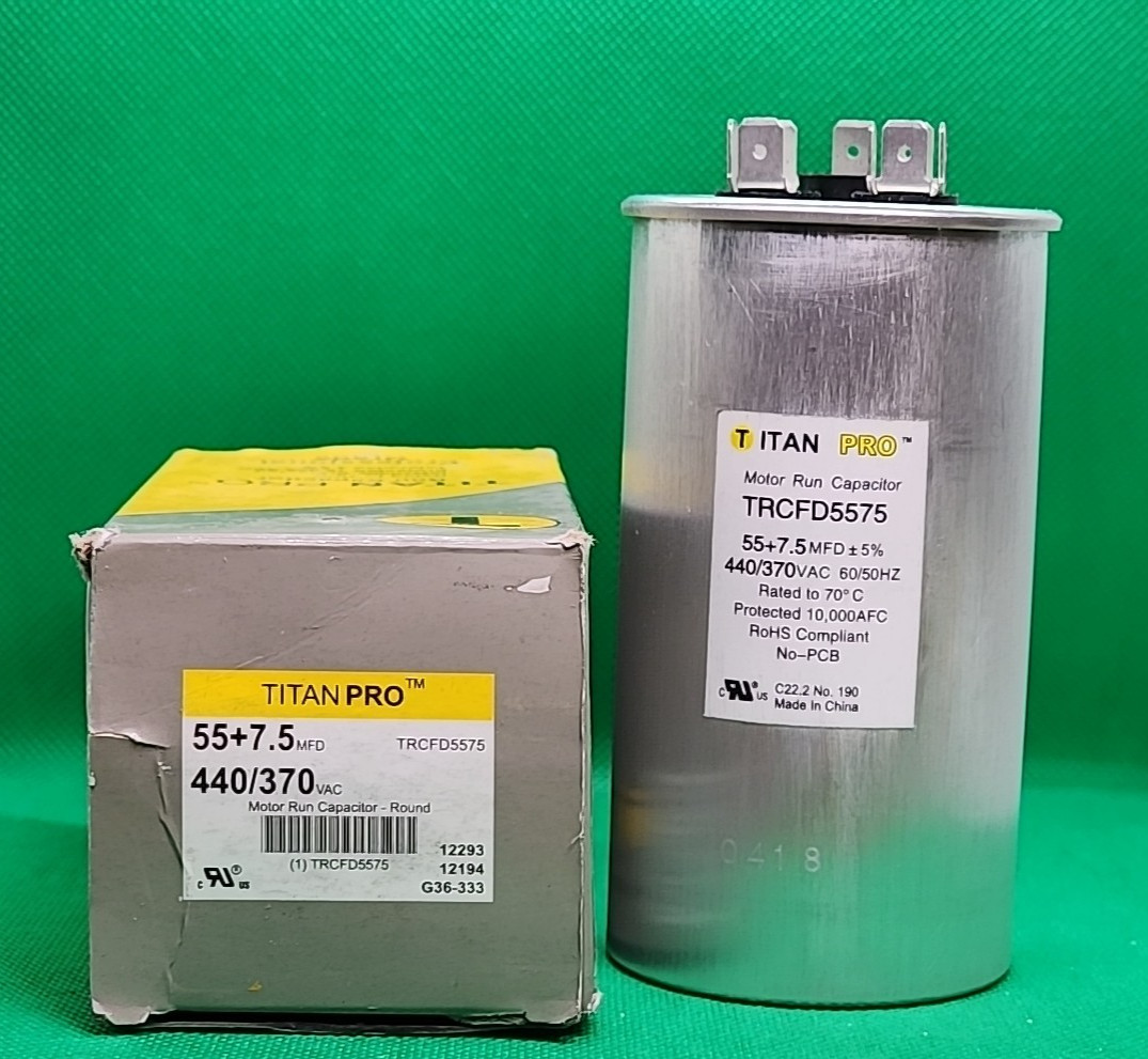 TITAN PRO TRCFD5575 440/370VAC MOTOR RUN CAPACITOR [[2W2-3]