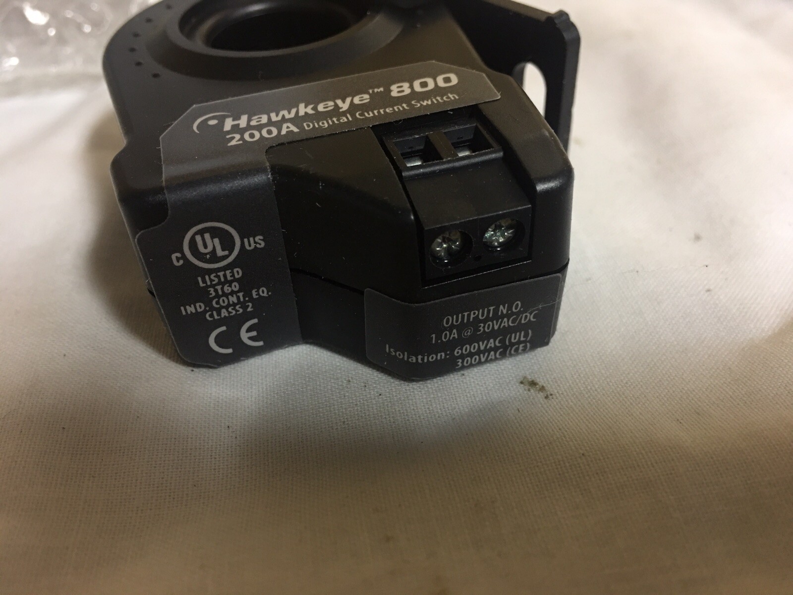 Veris Hawkeye 800 200A Digital Current Switch 1.0A @ 30V Part # 255-0200 050118