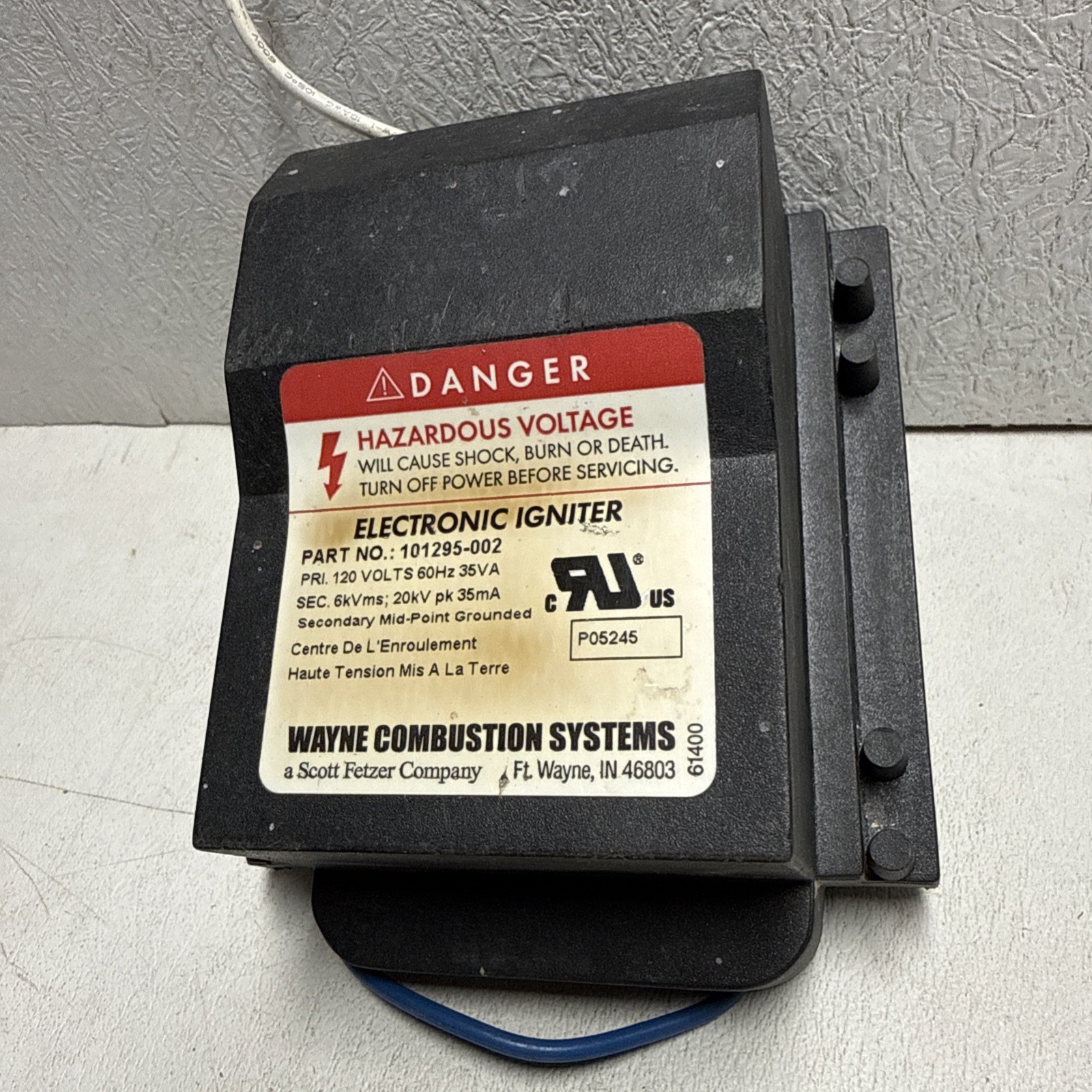 Wayne 101295-002 Electronic Igniter Combustion System 120V to 6kVMS