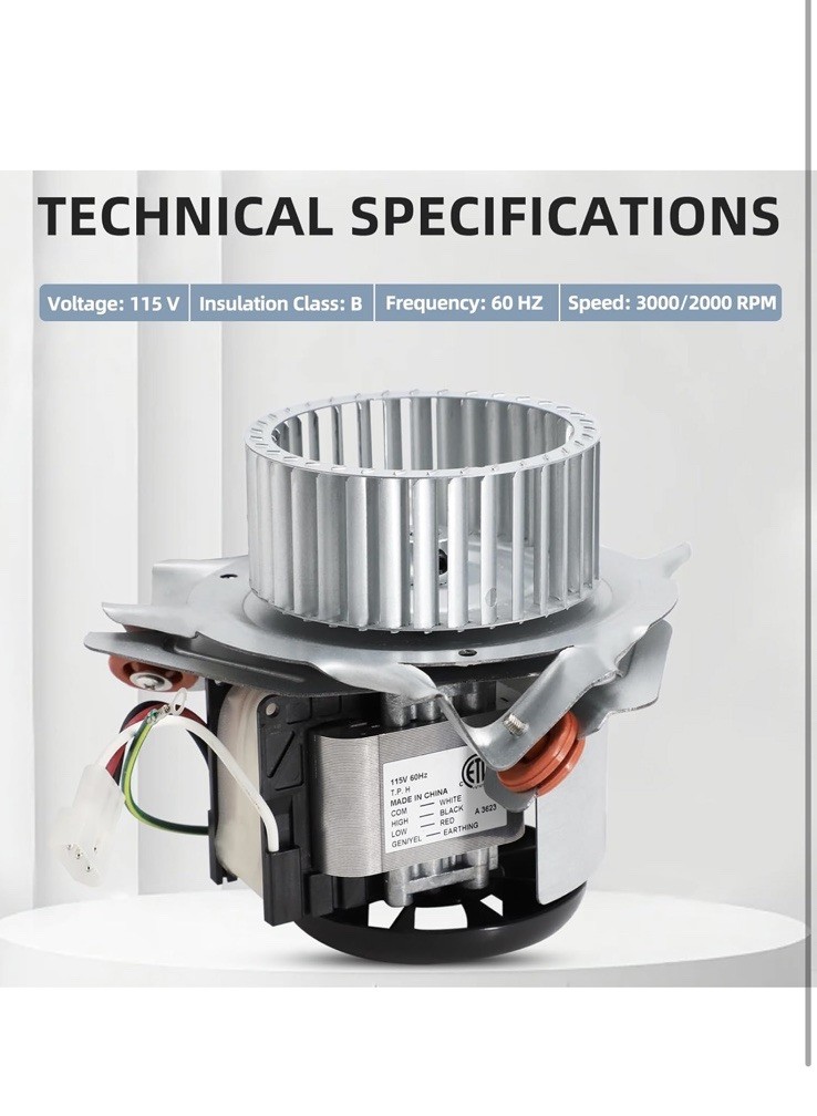 HC21ZE127A Draft Inducer Motor Assembly Compatible with Jakel, Carrier, Bryant
