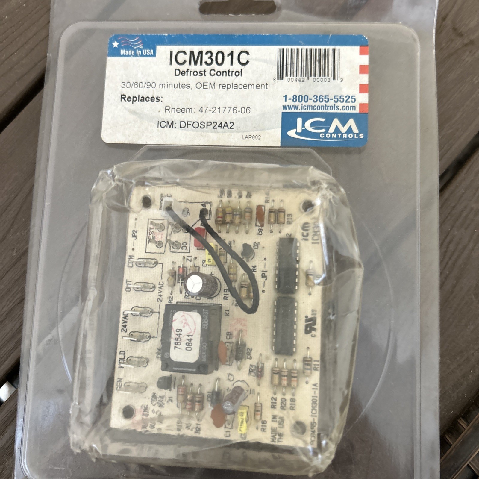 ICM301C ICM Controls Defrost Control Board 30/60/90 Minutes OEM Replacement