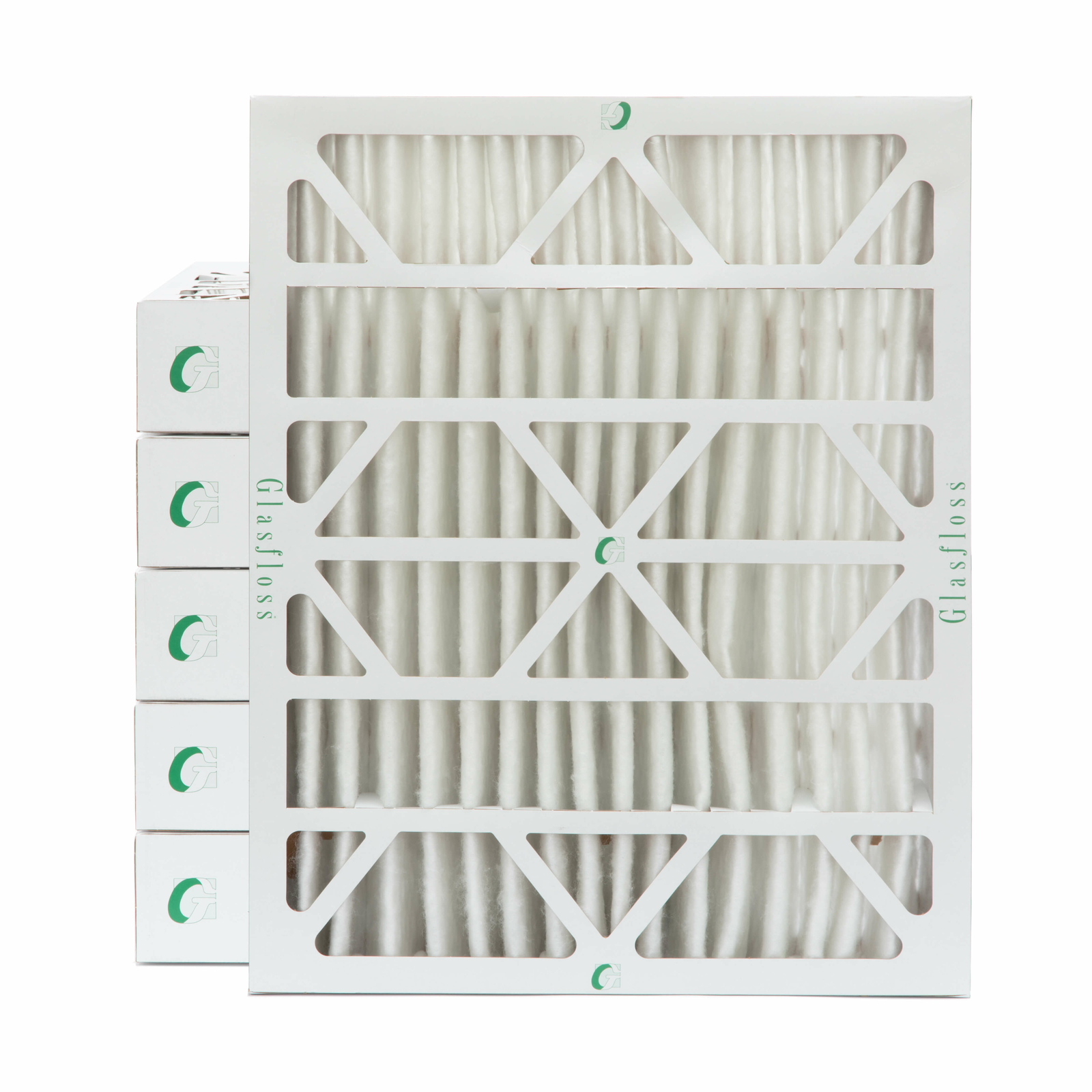 Glasfloss ZL 16x20x4 MERV 10 (FPR 7) Pleated HVAC Air Filters. Case of 6