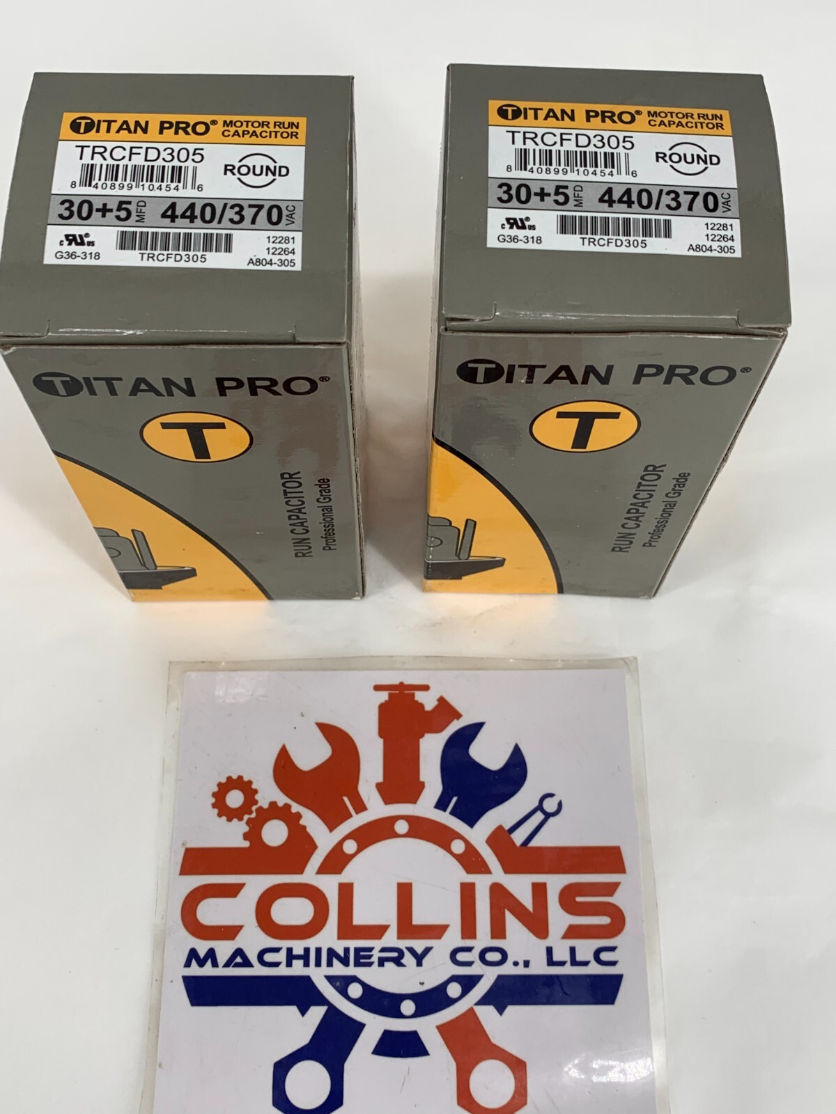 Titan Pro TRCFD305 Run Capacitor 30+5 MFD 440/370VAC Round