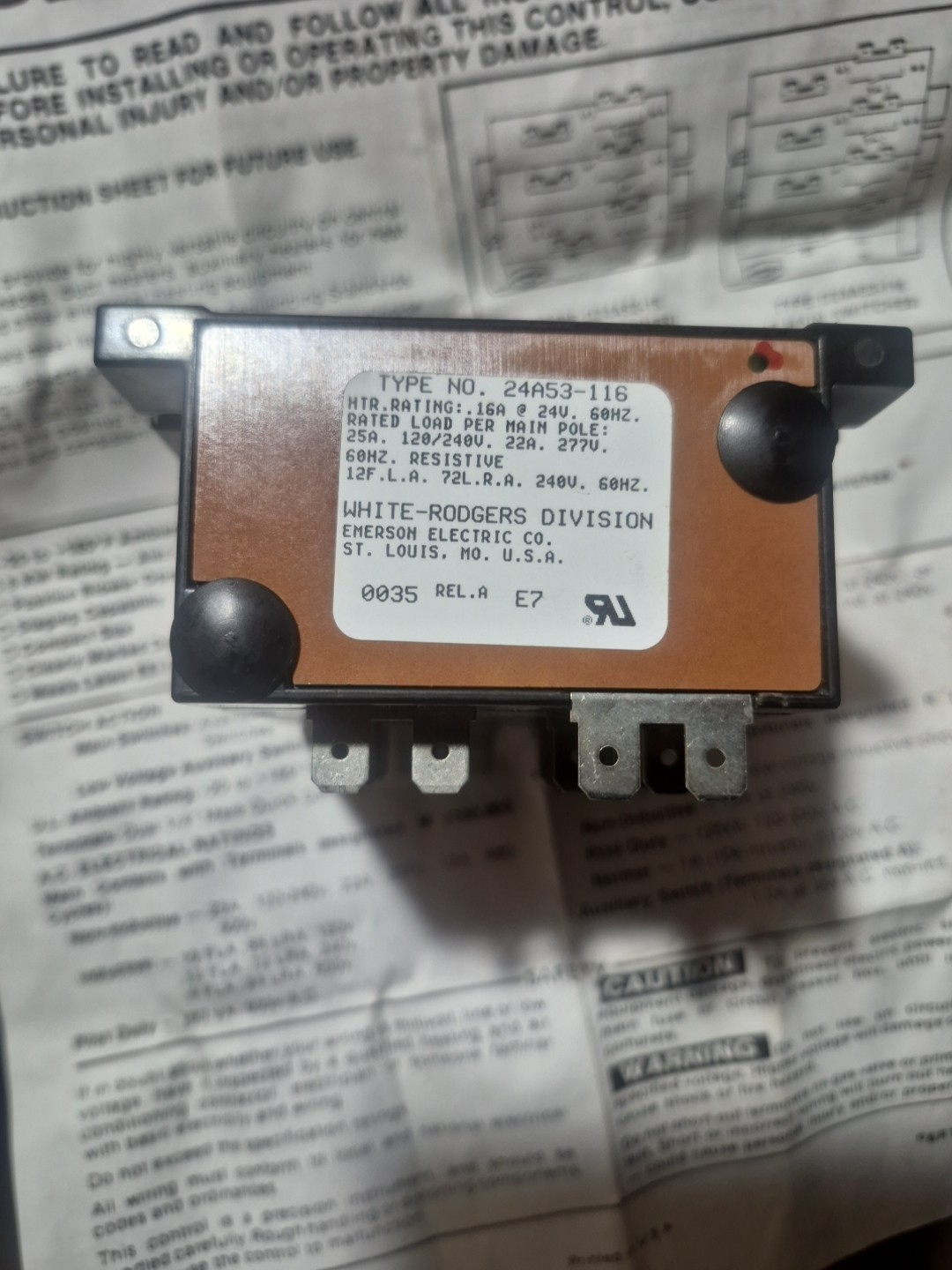 D 25A-53-116 Sequencer, 3 Main Switches