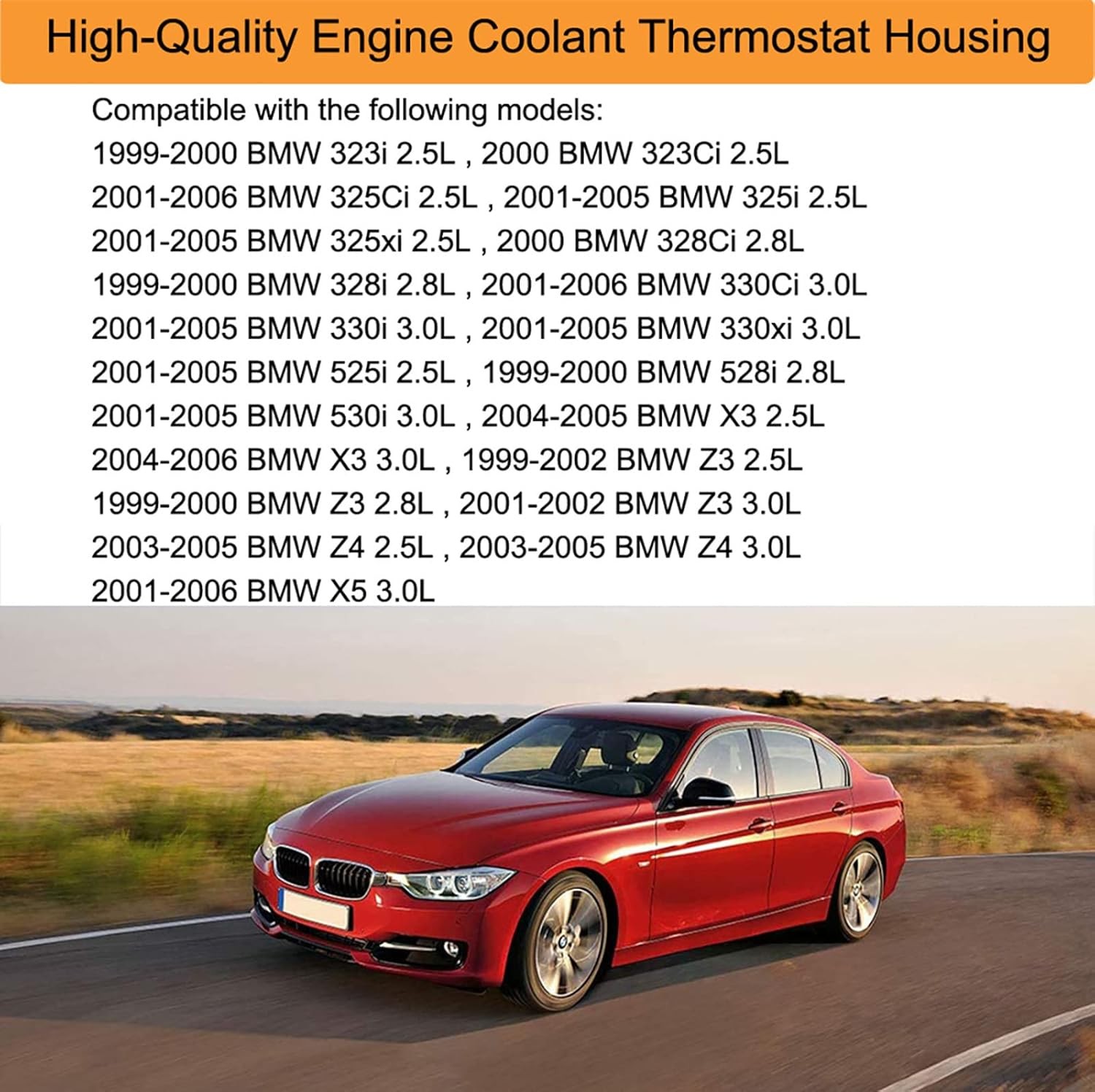 Thermostat for 1999-2006 E46 E39 X5 X3 Z3 Z4 323ci 325i 325xi 330i 525i 530