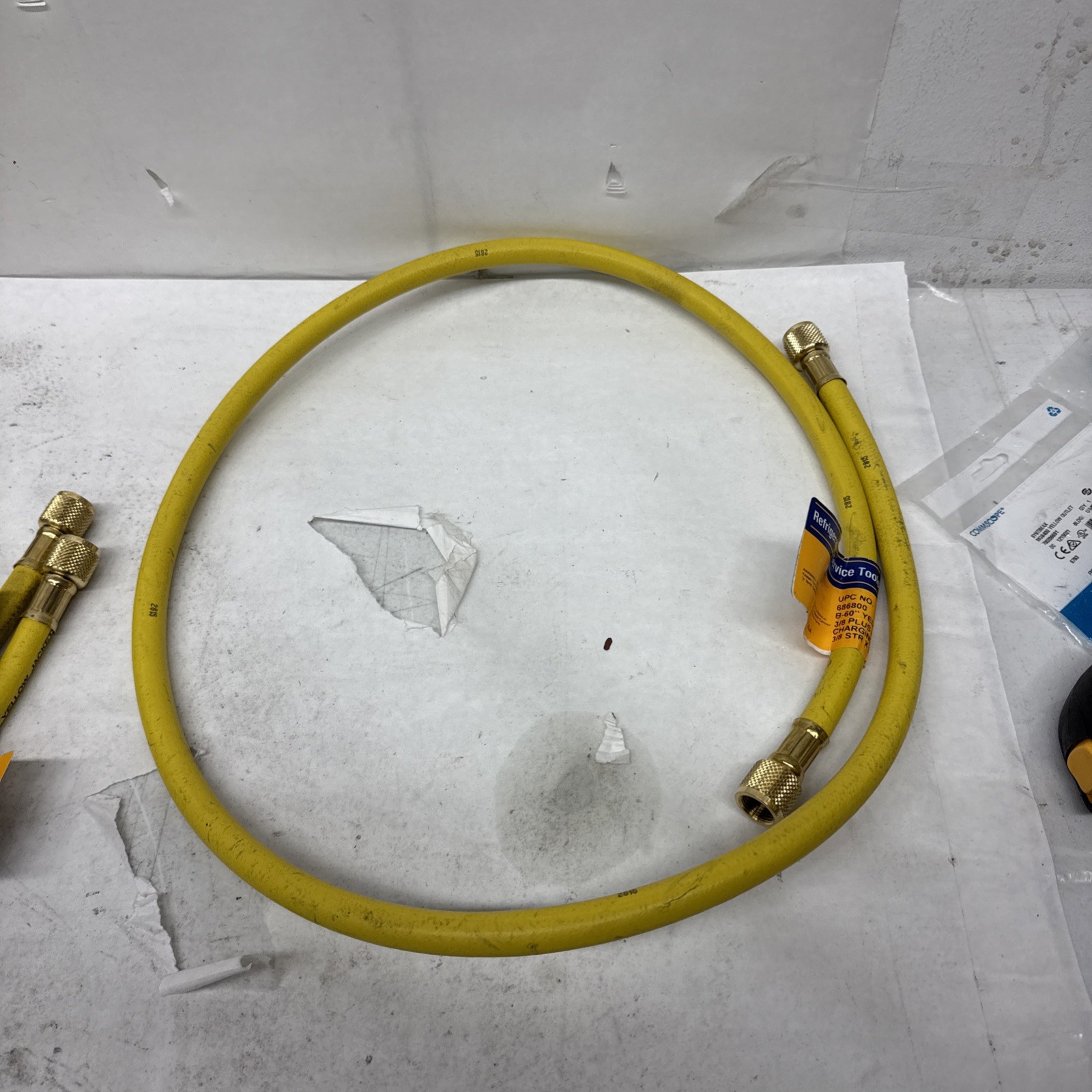 Yellow Jacket 14560 Charging/Vacuum Hose, 60 In, Yellow