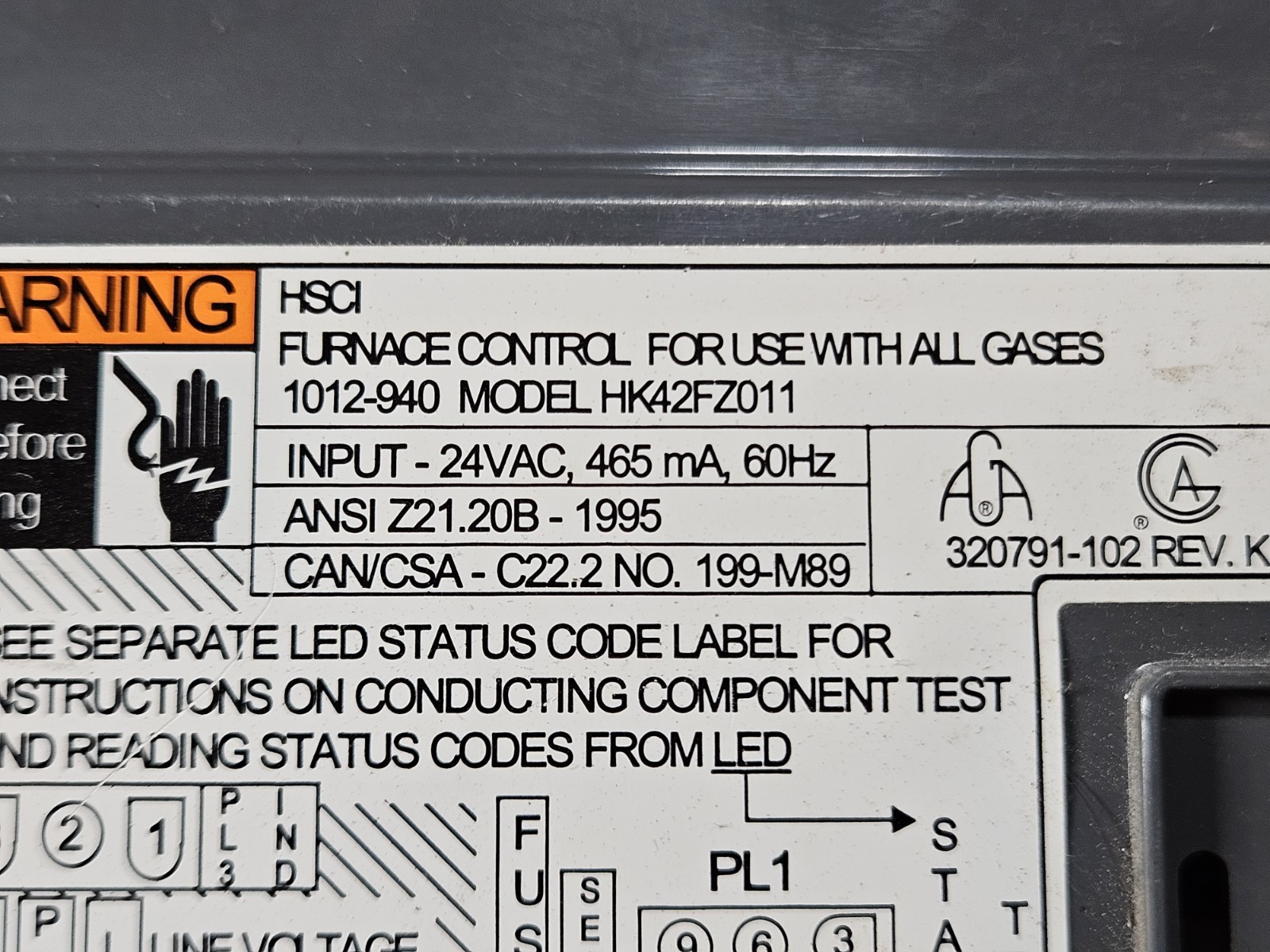 Carrier Bryant Payne HK42FZ011 Furnace Control Circuit Board 1012-940