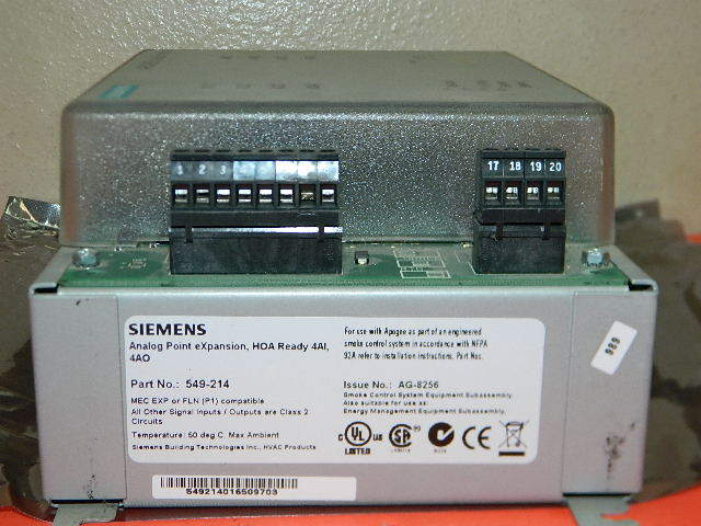 SIEMENS 549-214 APOGEE ANALOG POINT EXPANSION AUTOMATION PART HVAC