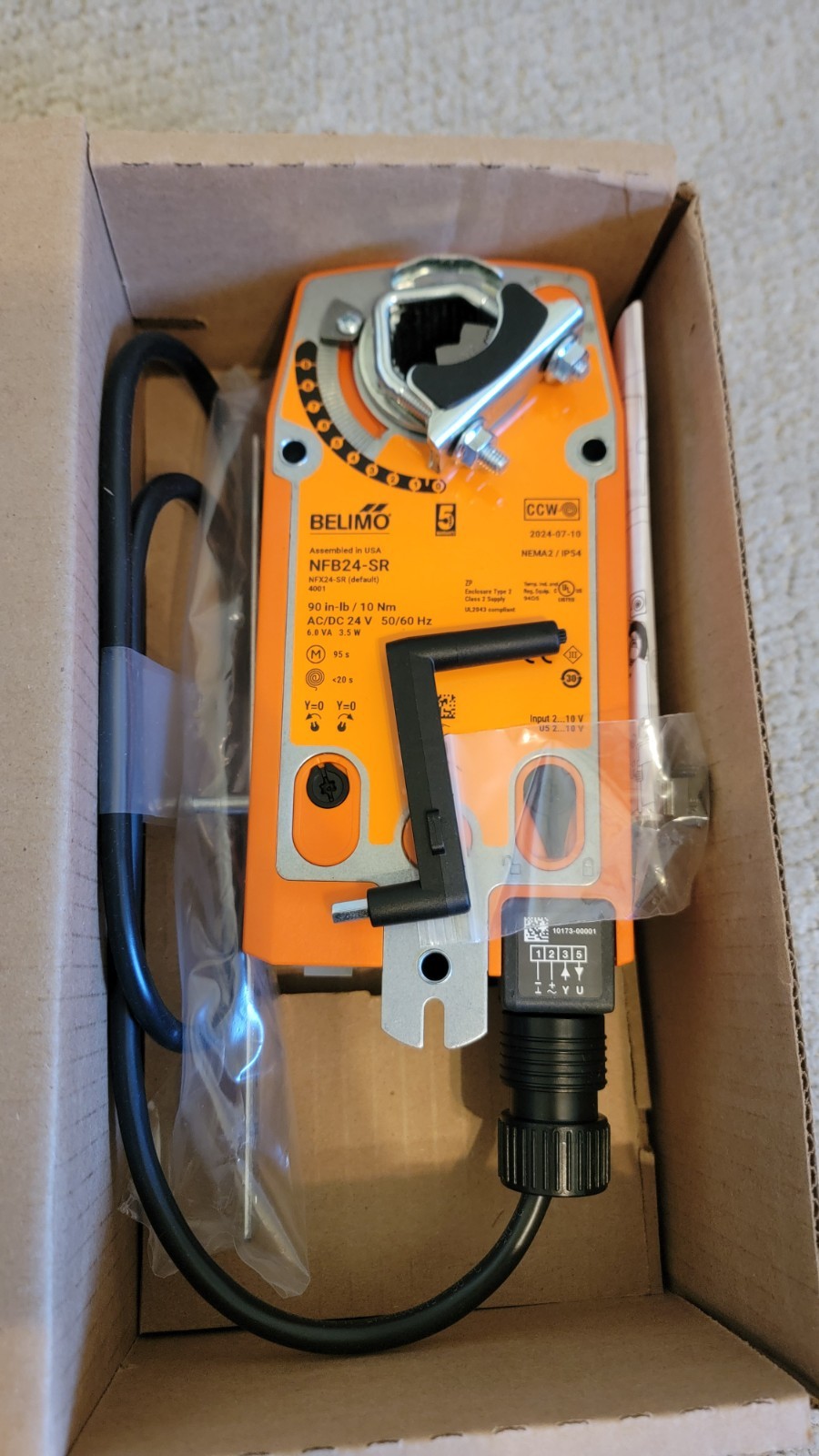 Belimo NFB24-S Damper Actuator 90in-Lb, 20Nm AC/DC24V New in Box