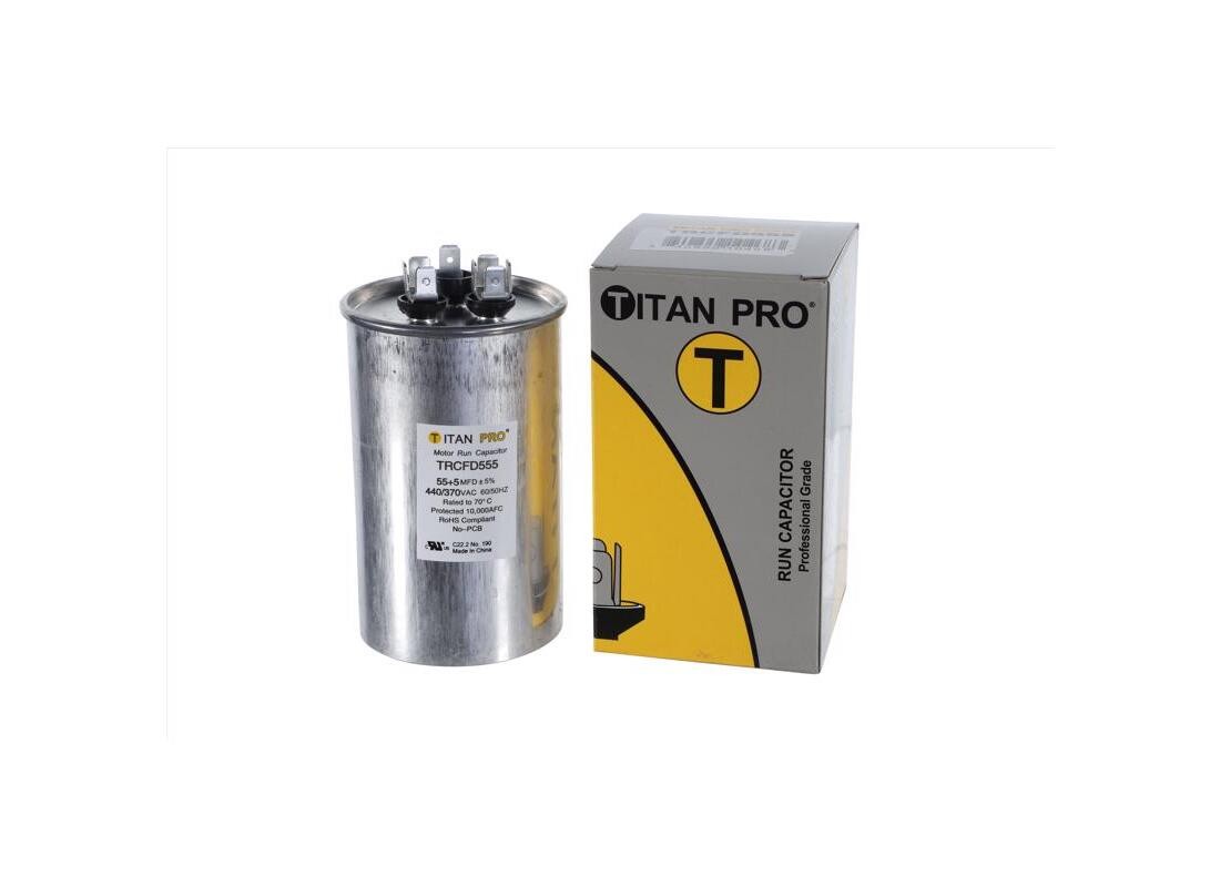 Packard TRCFD555 Round Run Capacitor 55+5 MFD 440 V