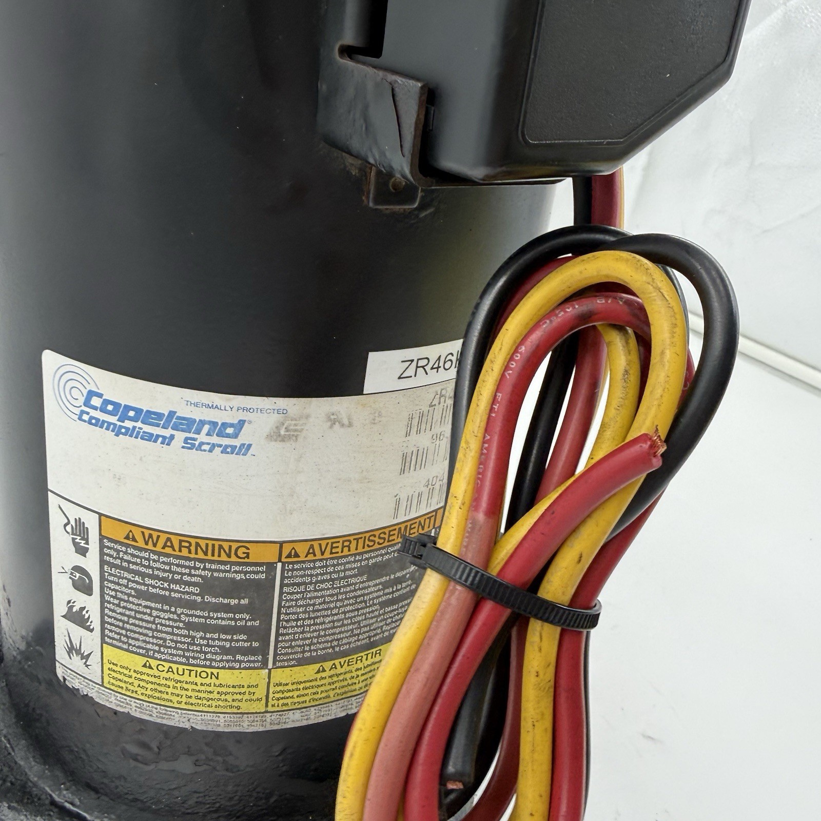 Copeland 3 Ton Scroll Compressor ZR46K3-PFV-230 1 PH 230 V R-22 used Tested