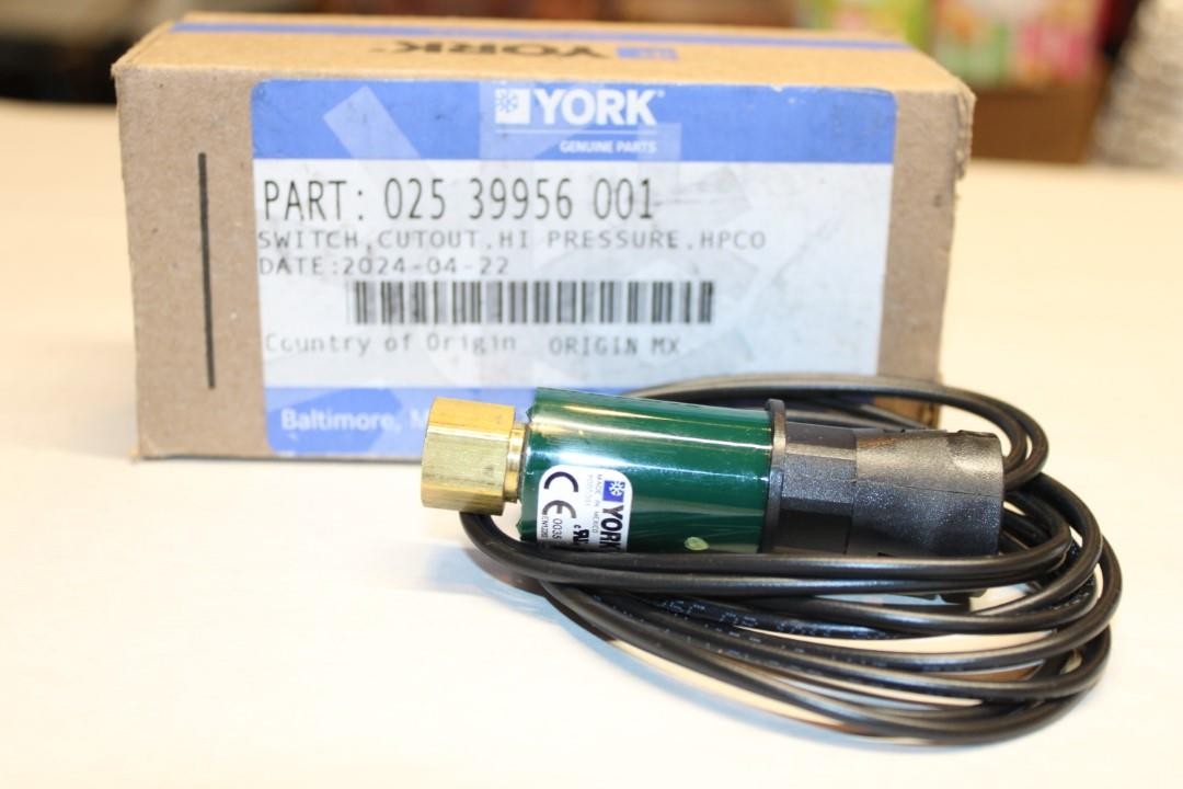 York 025-39956-001 High Pressure Switch Auto HVAC Refrigeration NEW