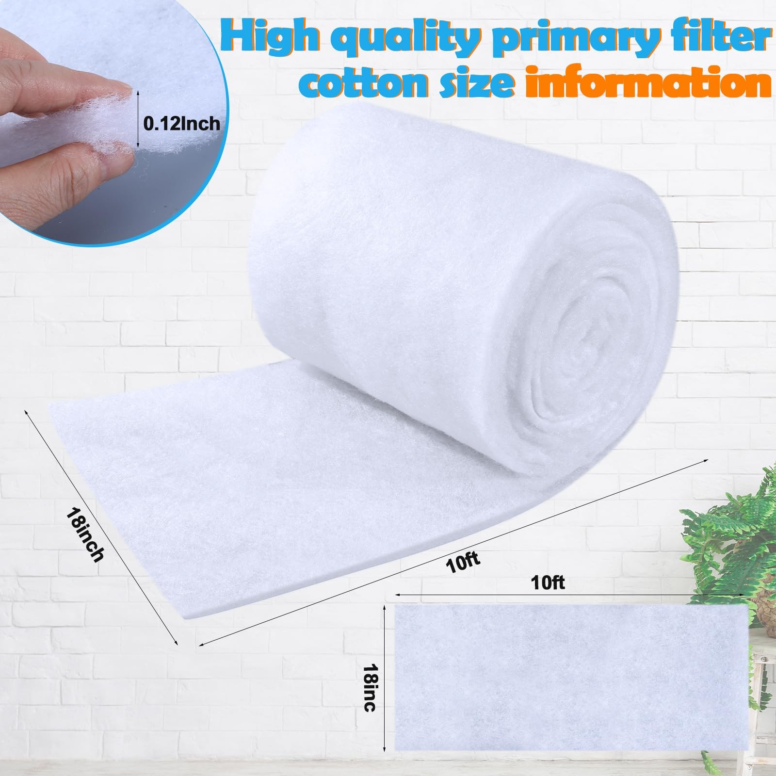 HunnmingRe 18” x 120” Air Vent Filters Polyester Floor 9.1″ x 10.6″ x 1.3″