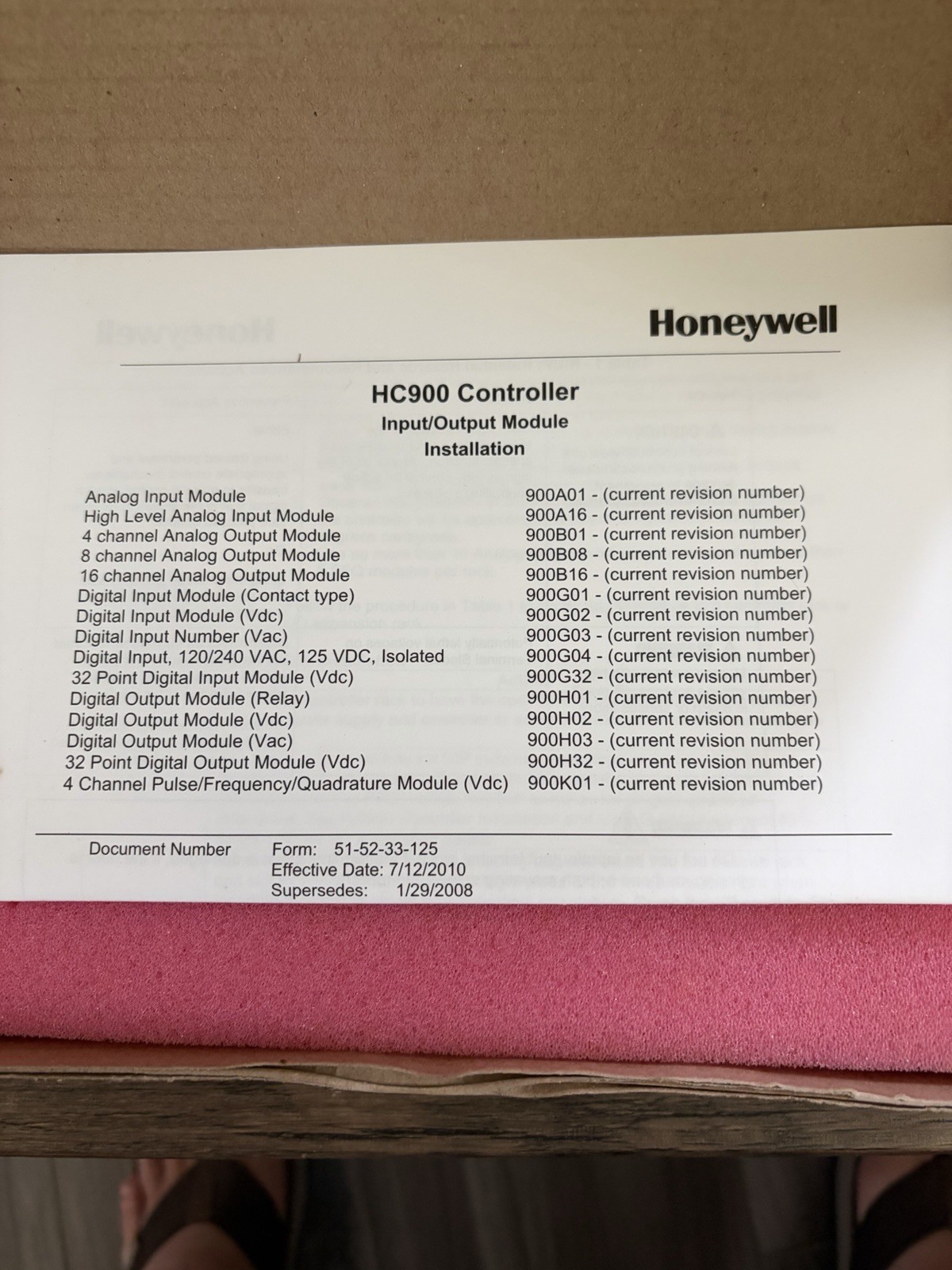 Honeywell HC900 Controller 900G03-0102 Digital Input