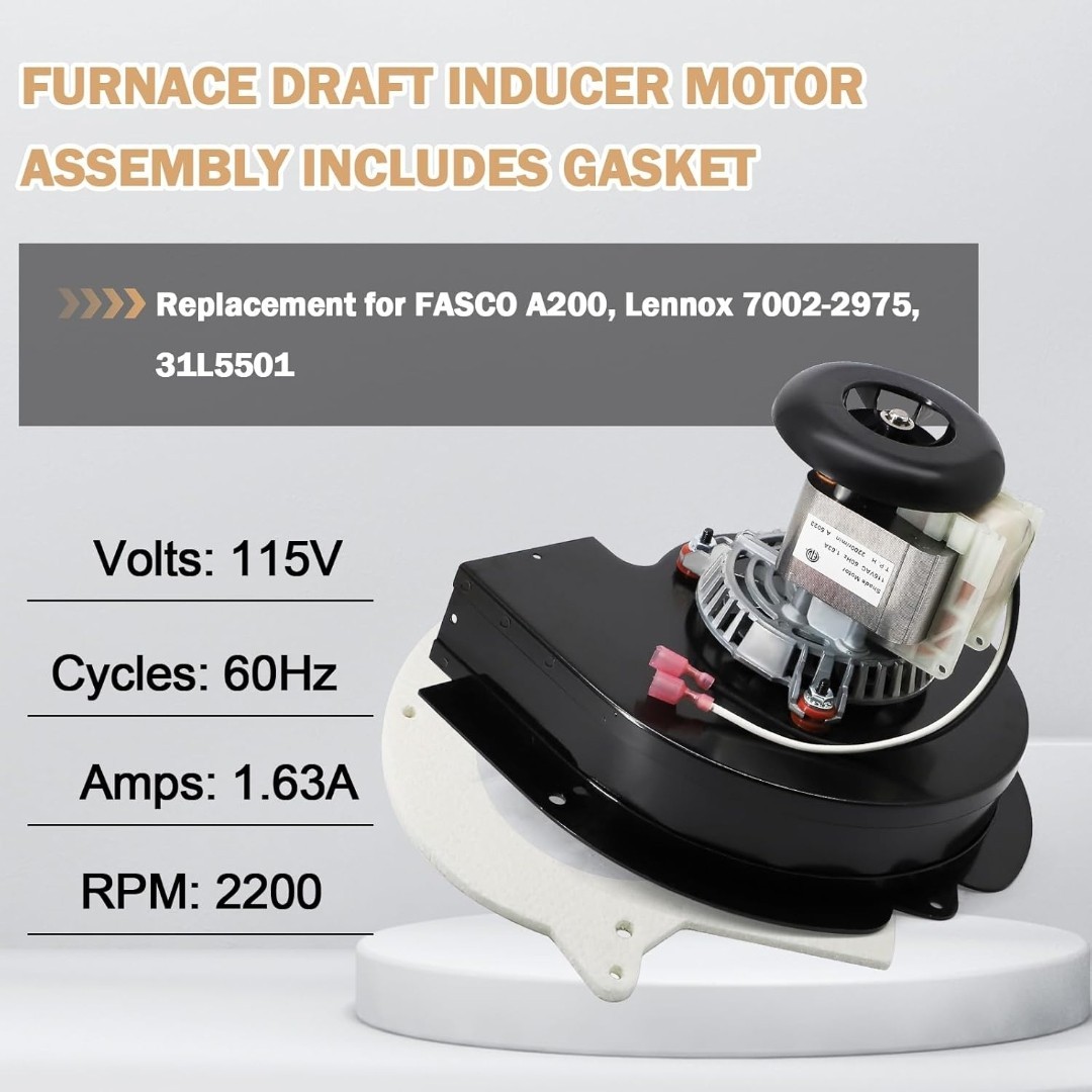 Inducer Fan Motor For FASCO A200,7002-2975. 24W95. RB-RFB495
