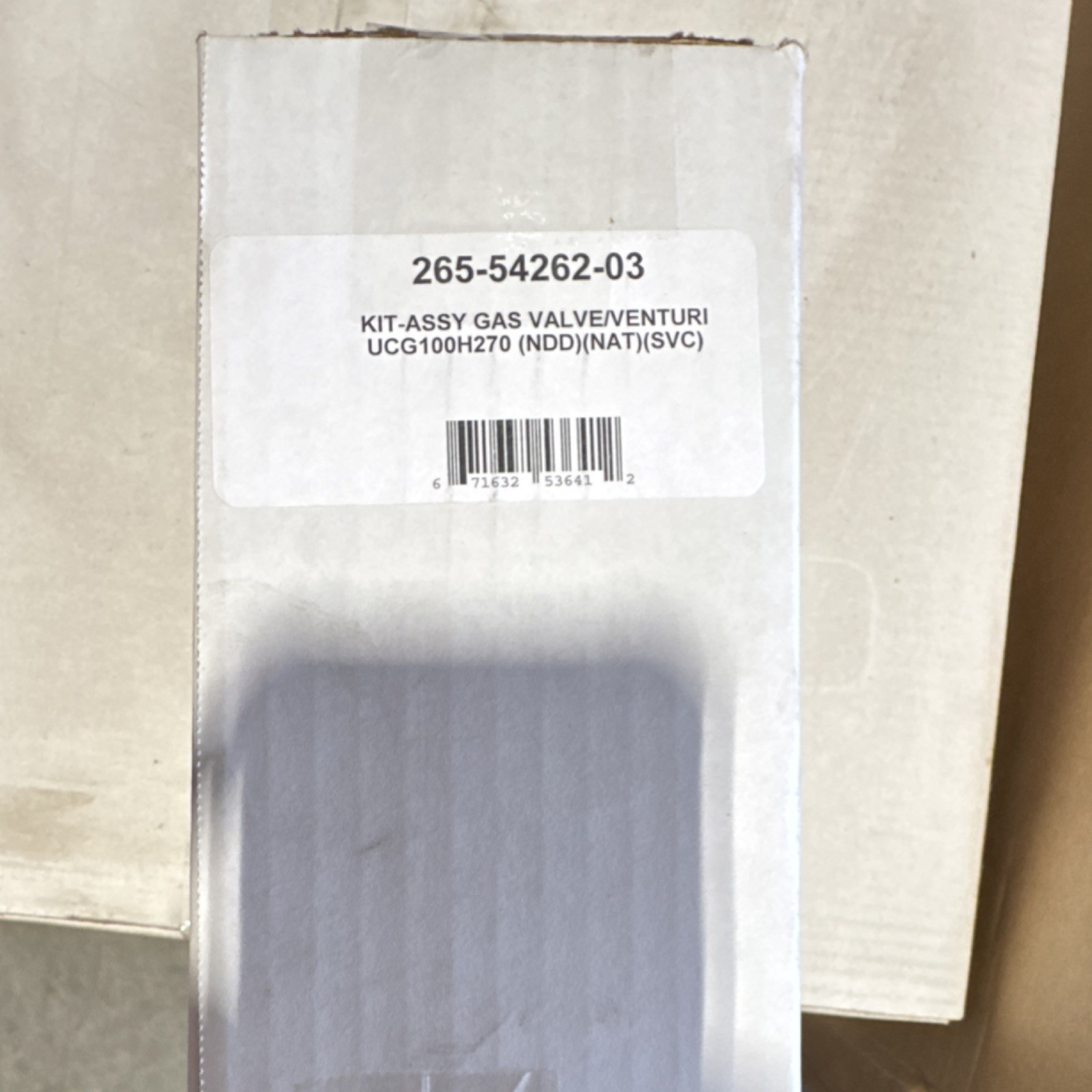 Gas Valve/Venturi Kit Assembly for Model UCG100H270 MPN 265-54262-03 Replacement