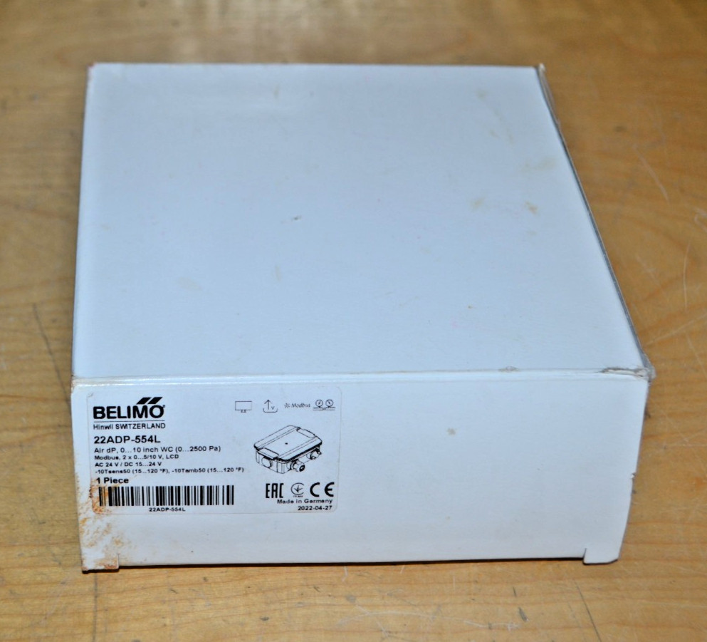 BELIMO ~ 22ADP-554L ~ DUCT CONNECTOR DIFFERENTIAL PRESSURE SENSOR AIR ~ NEW