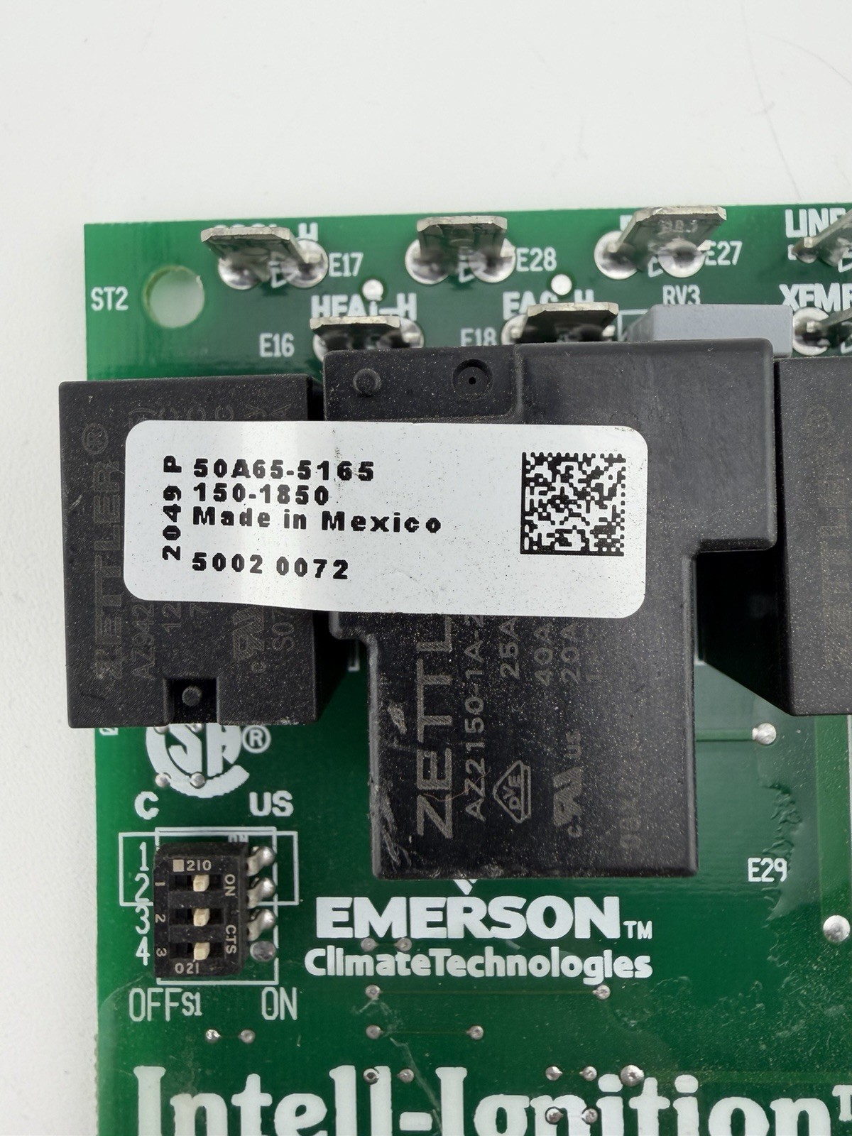 EMERSON 50A65-5165 Furnace Control Circuit Board 150-1850 used