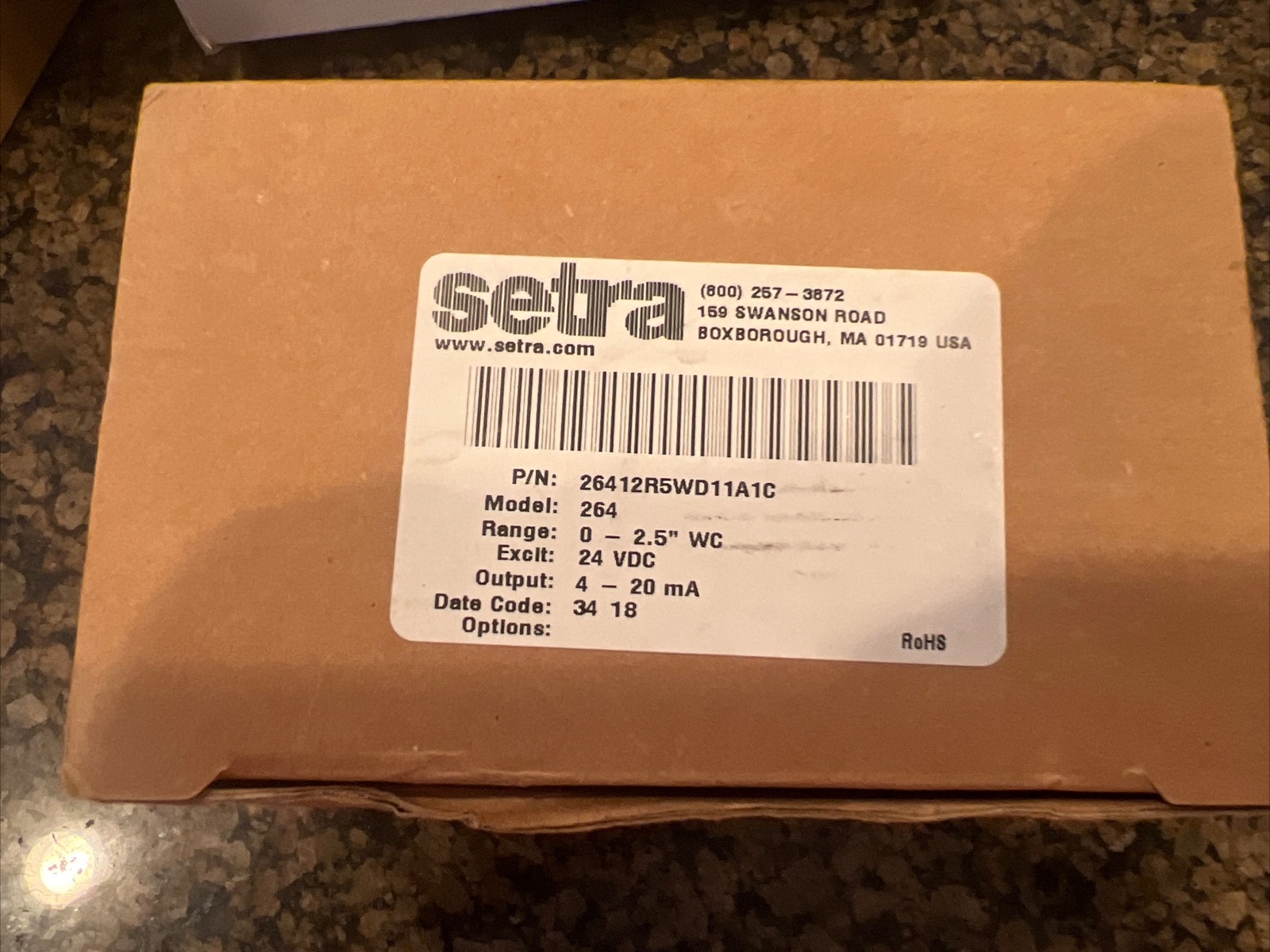 Setra DPT2641-2R5D 26412R5WD11A1C Pressure Transducer new